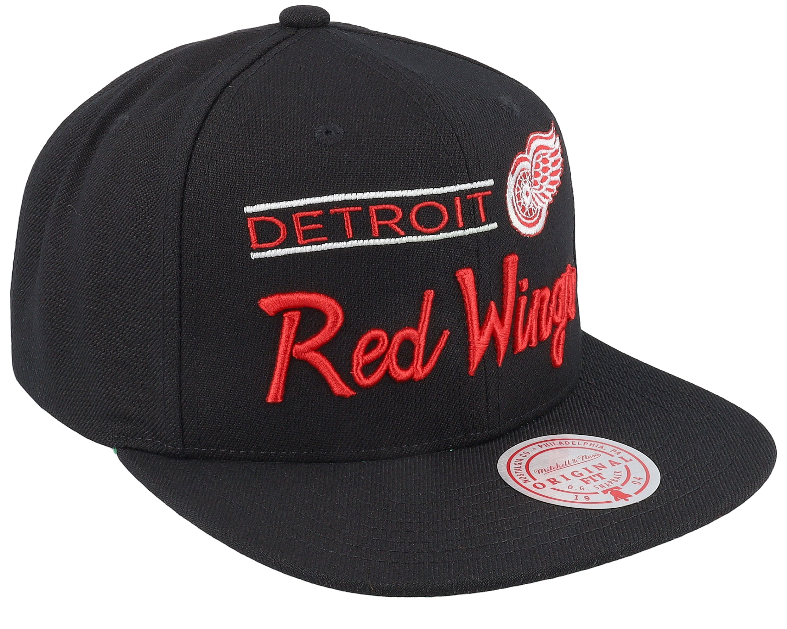 Mens Mitchell & Ness NHL RETRO LOCK UP SNAPBACK RED WINGS