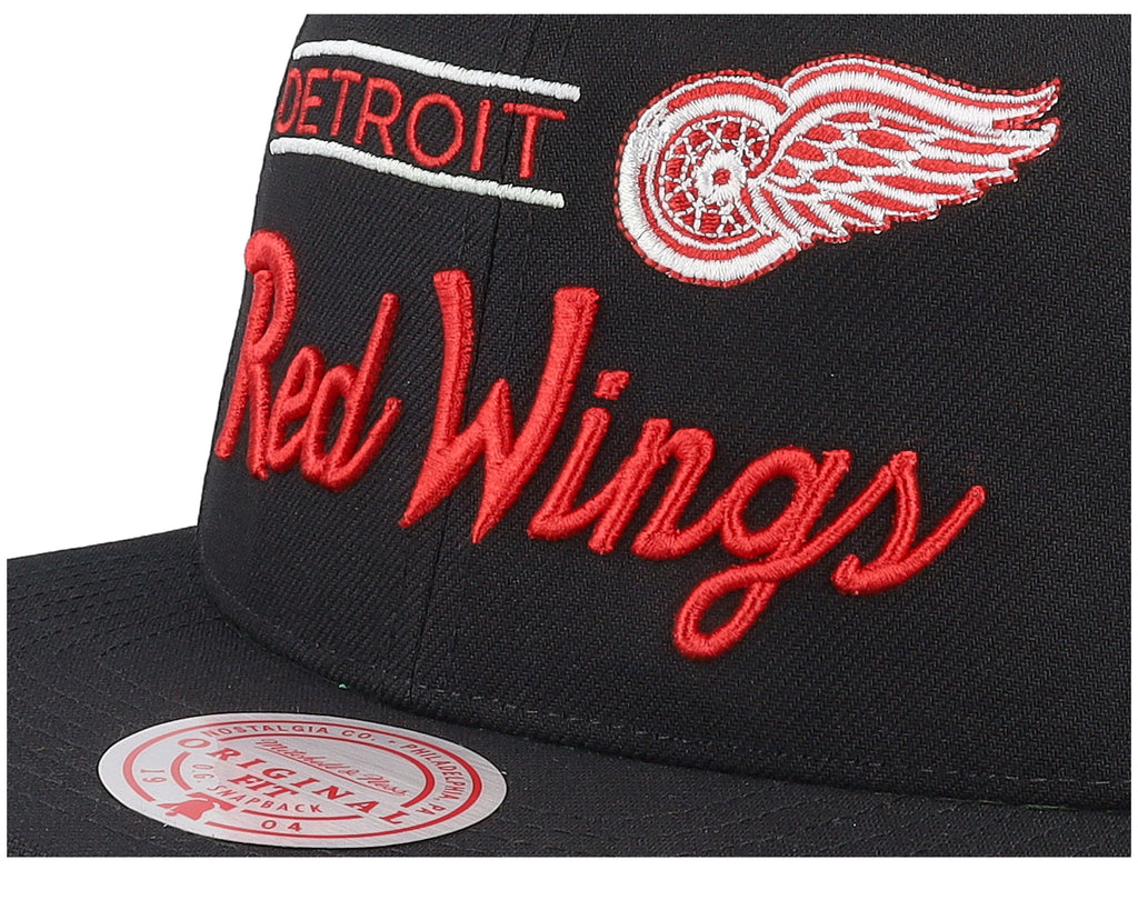 Mens Mitchell & Ness NHL RETRO LOCK UP SNAPBACK RED WINGS