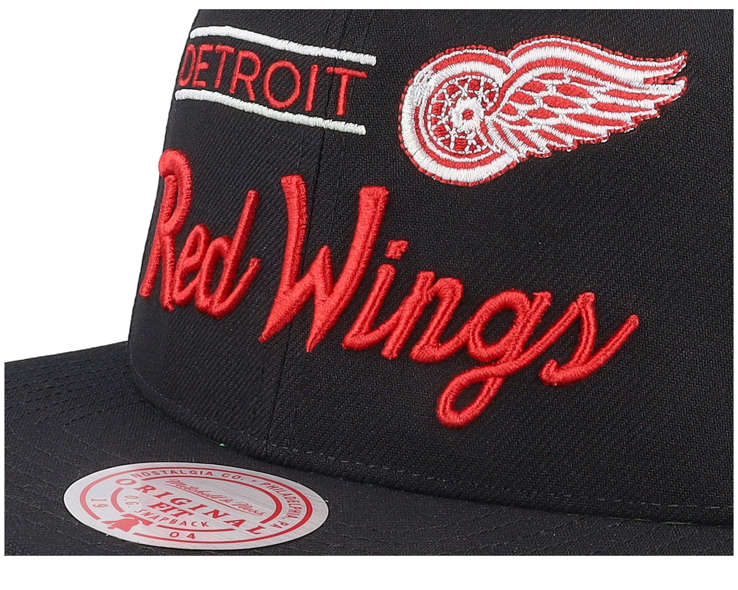 Mens Mitchell & Ness NHL RETRO LOCK UP SNAPBACK RED WINGS