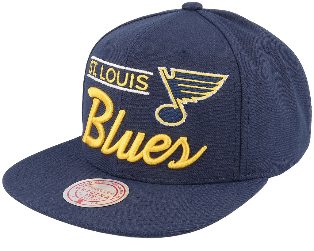 Mens Mitchell & Ness NHL RETRO LOCK UP SNAPBACK BLUES