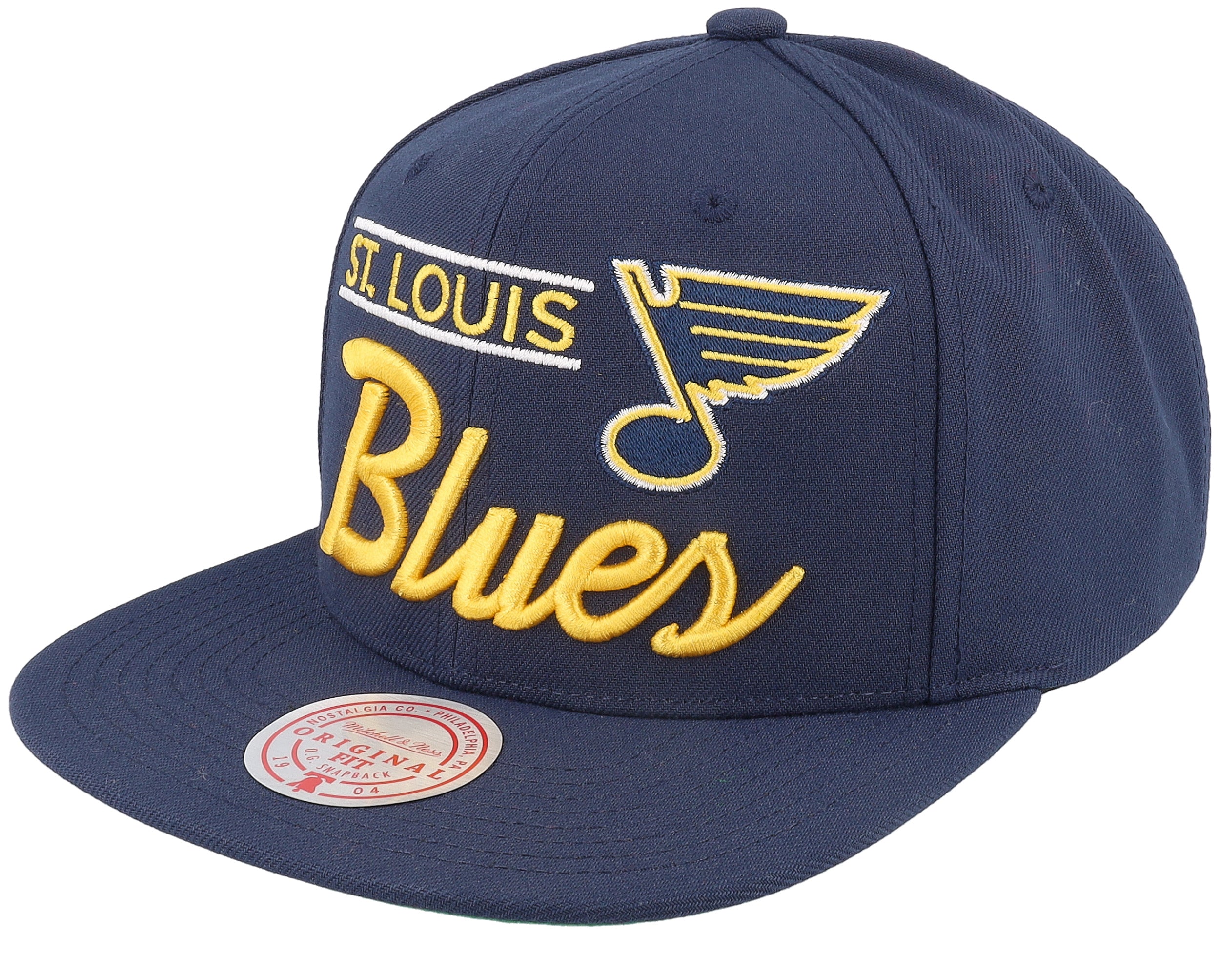 Mens Mitchell & Ness NHL RETRO LOCK UP SNAPBACK BLUES