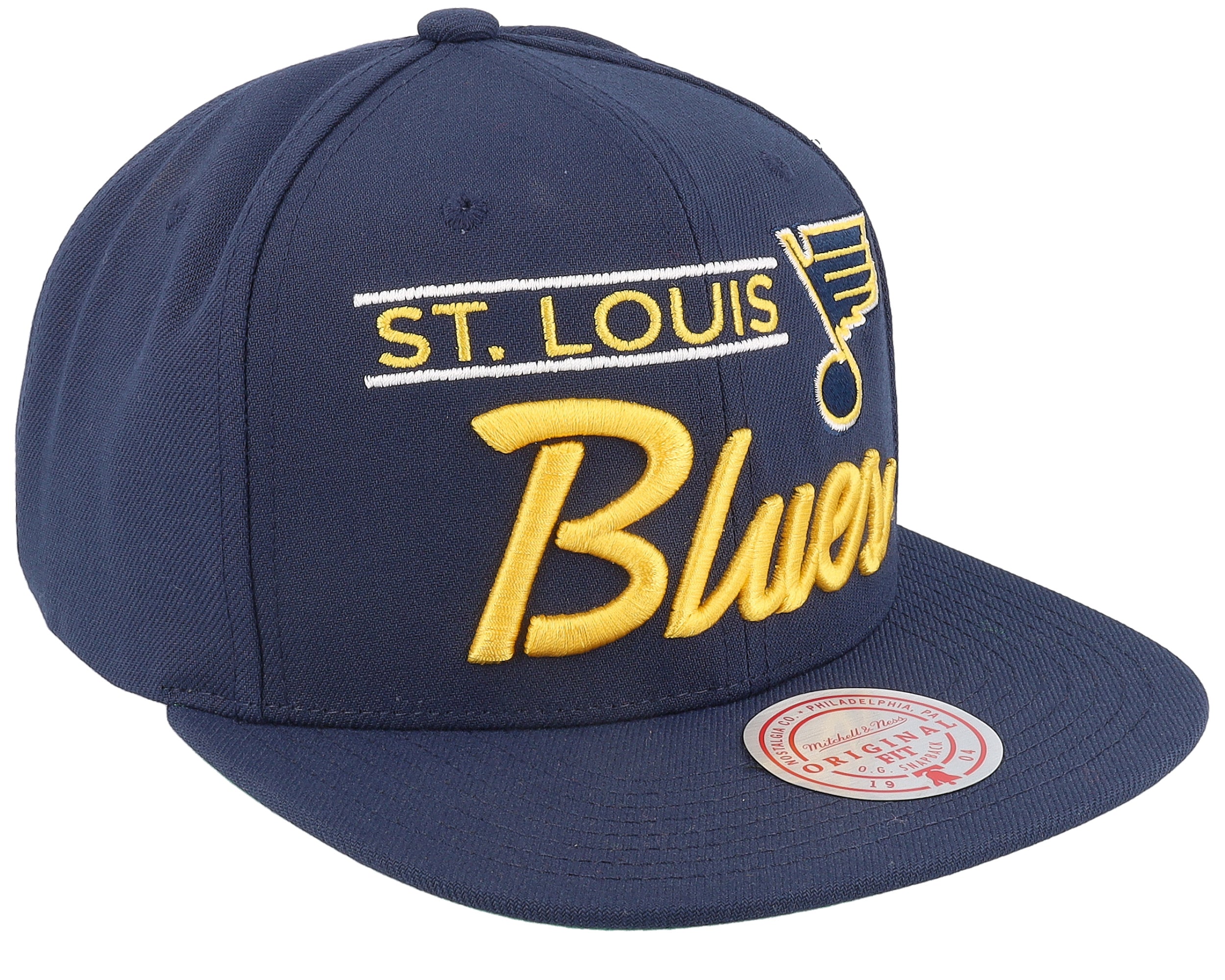 Mens Mitchell & Ness NHL RETRO LOCK UP SNAPBACK BLUES