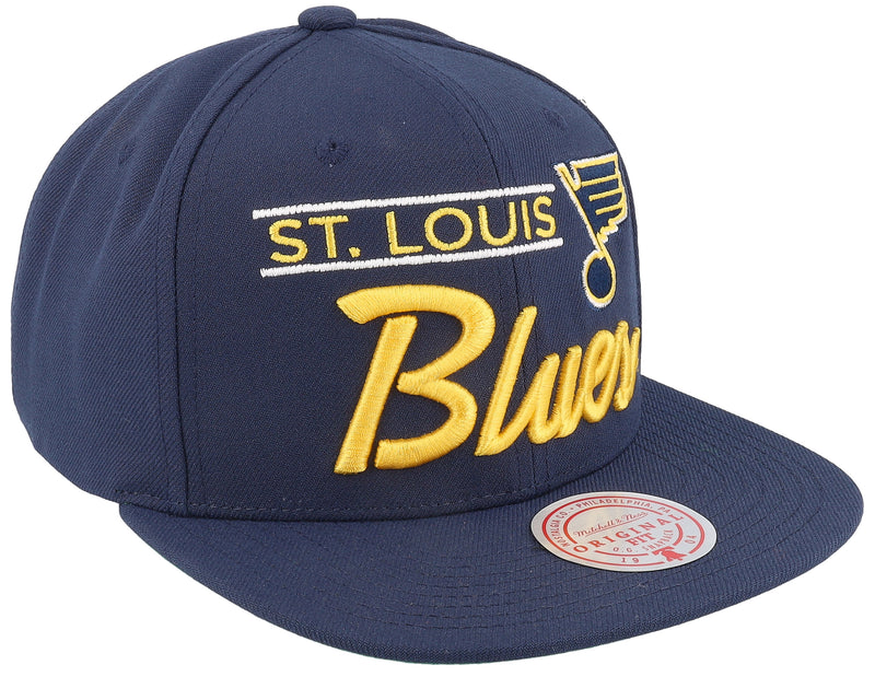 Mens Mitchell & Ness NHL RETRO LOCK UP SNAPBACK BLUES
