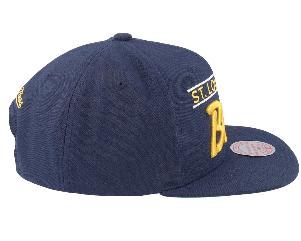 Mens Mitchell & Ness NHL RETRO LOCK UP SNAPBACK BLUES