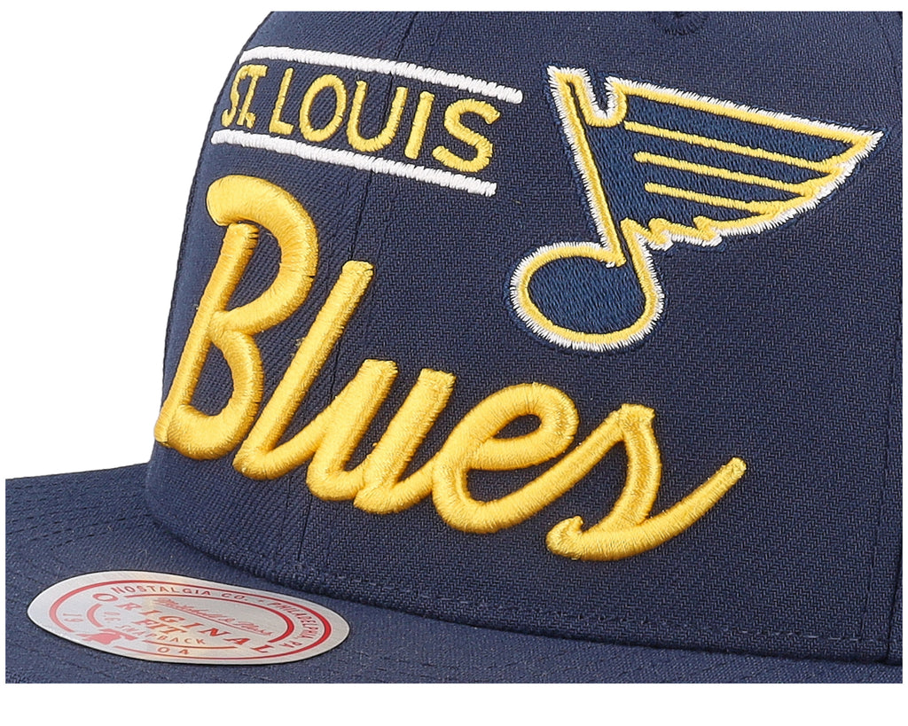 Mens Mitchell & Ness NHL RETRO LOCK UP SNAPBACK BLUES