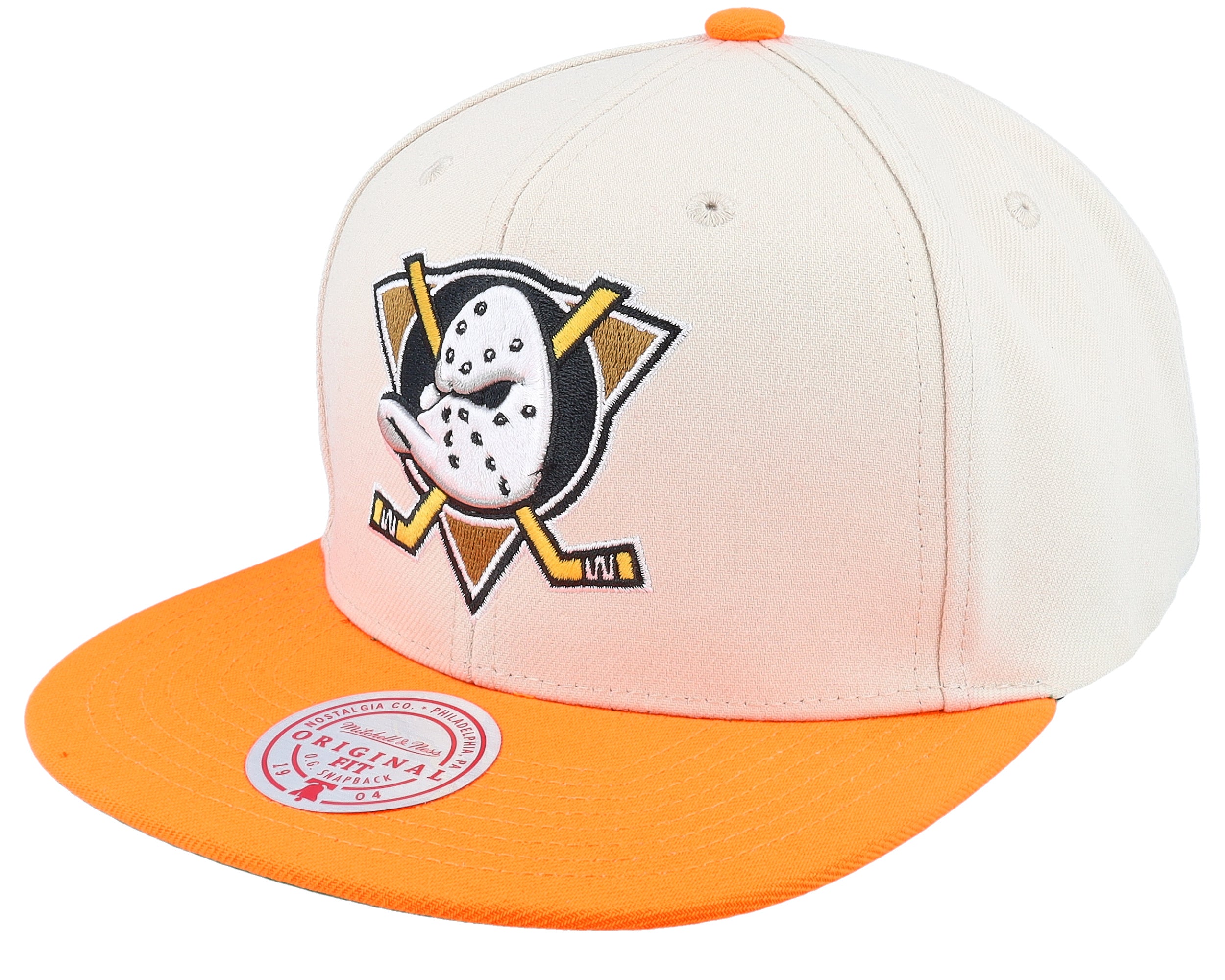 Mens Mitchell & Ness NHL VINTAGE OFF-WHITE SNAPBACK DUCKS