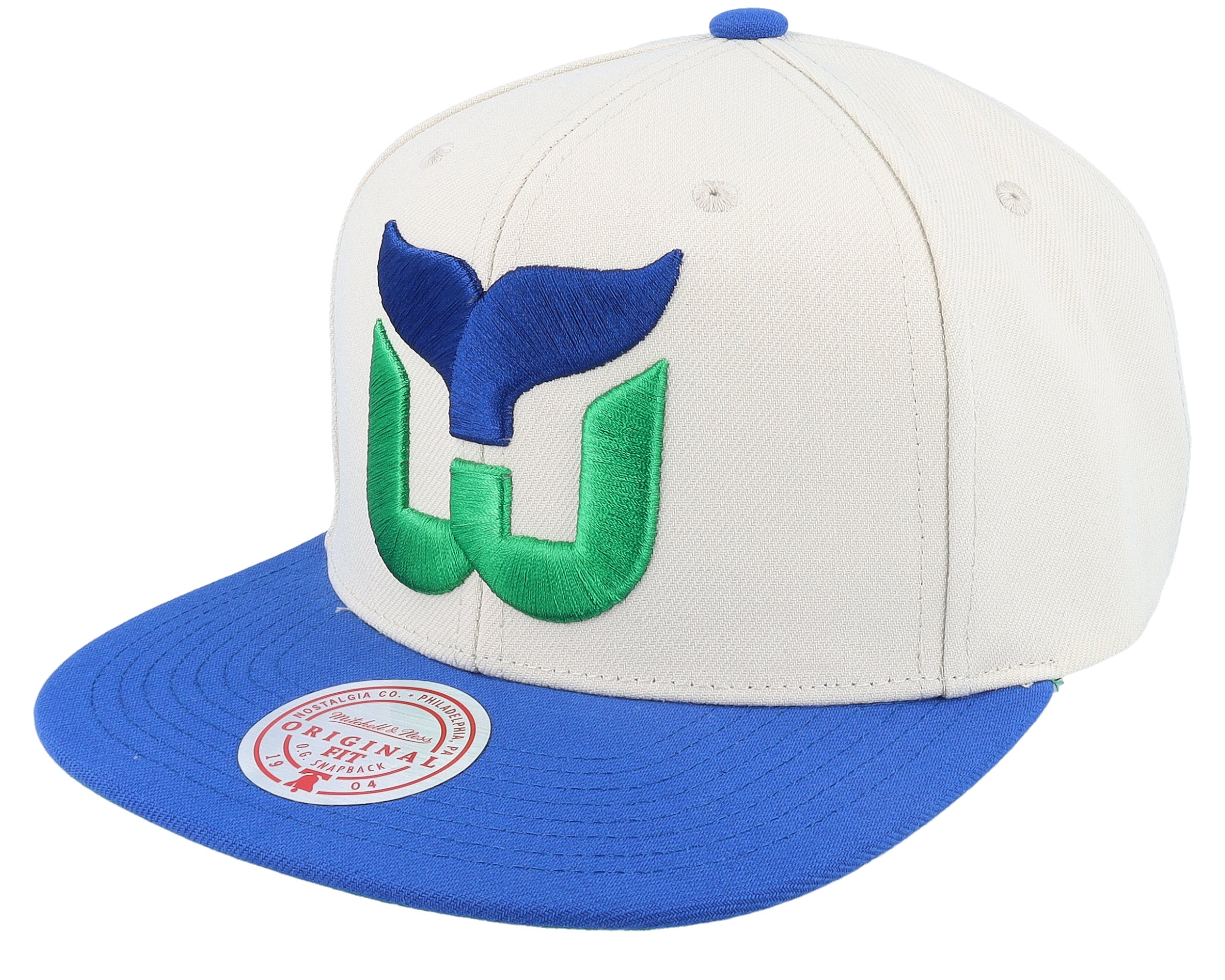 Mens Mitchell & Ness NHL VINTAGE OFF-WHITE SNAPBACK WHALERS