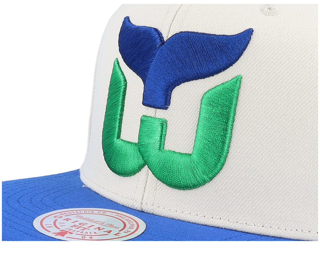 Mens Mitchell & Ness NHL VINTAGE OFF-WHITE SNAPBACK WHALERS