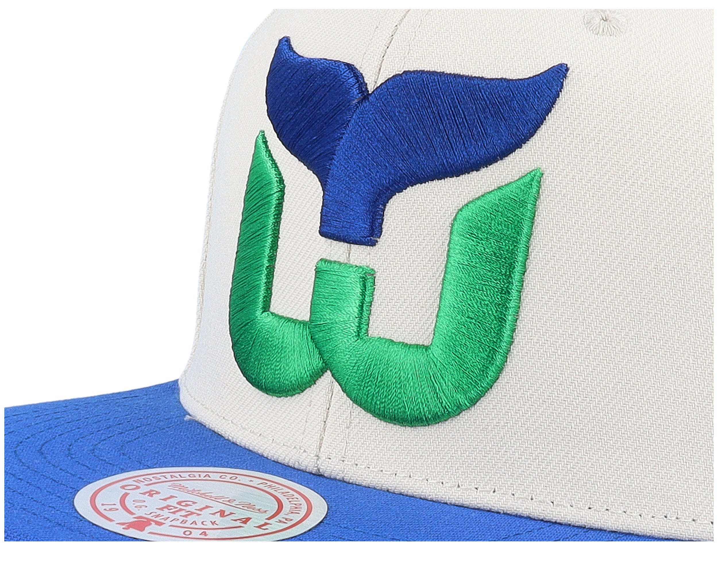 Mens Mitchell & Ness NHL VINTAGE OFF-WHITE SNAPBACK WHALERS