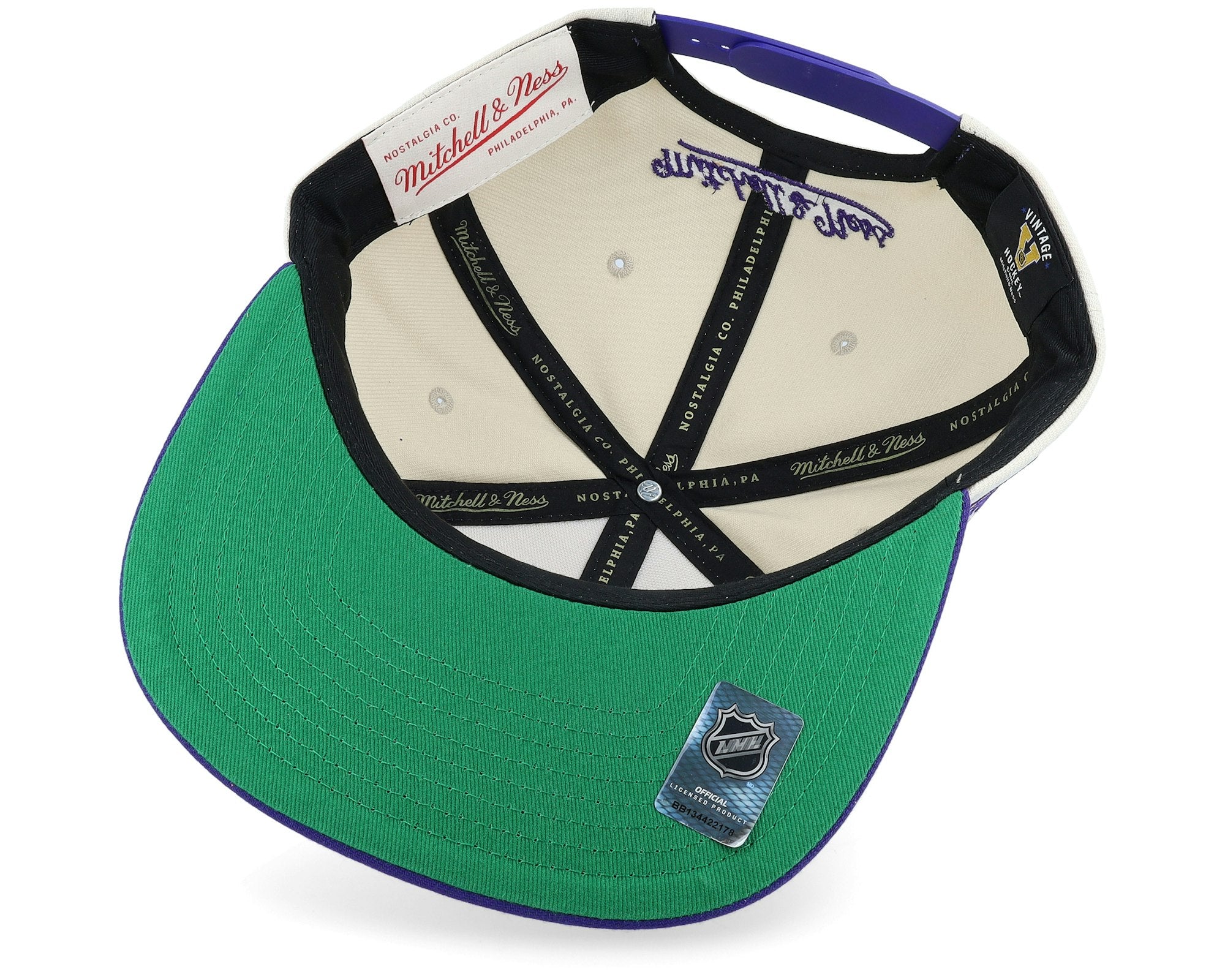 MENS MITCHELL & NESS NHL VINTAGE OFF-WHITE SNAPBACK KINGS - OFF WHITE
