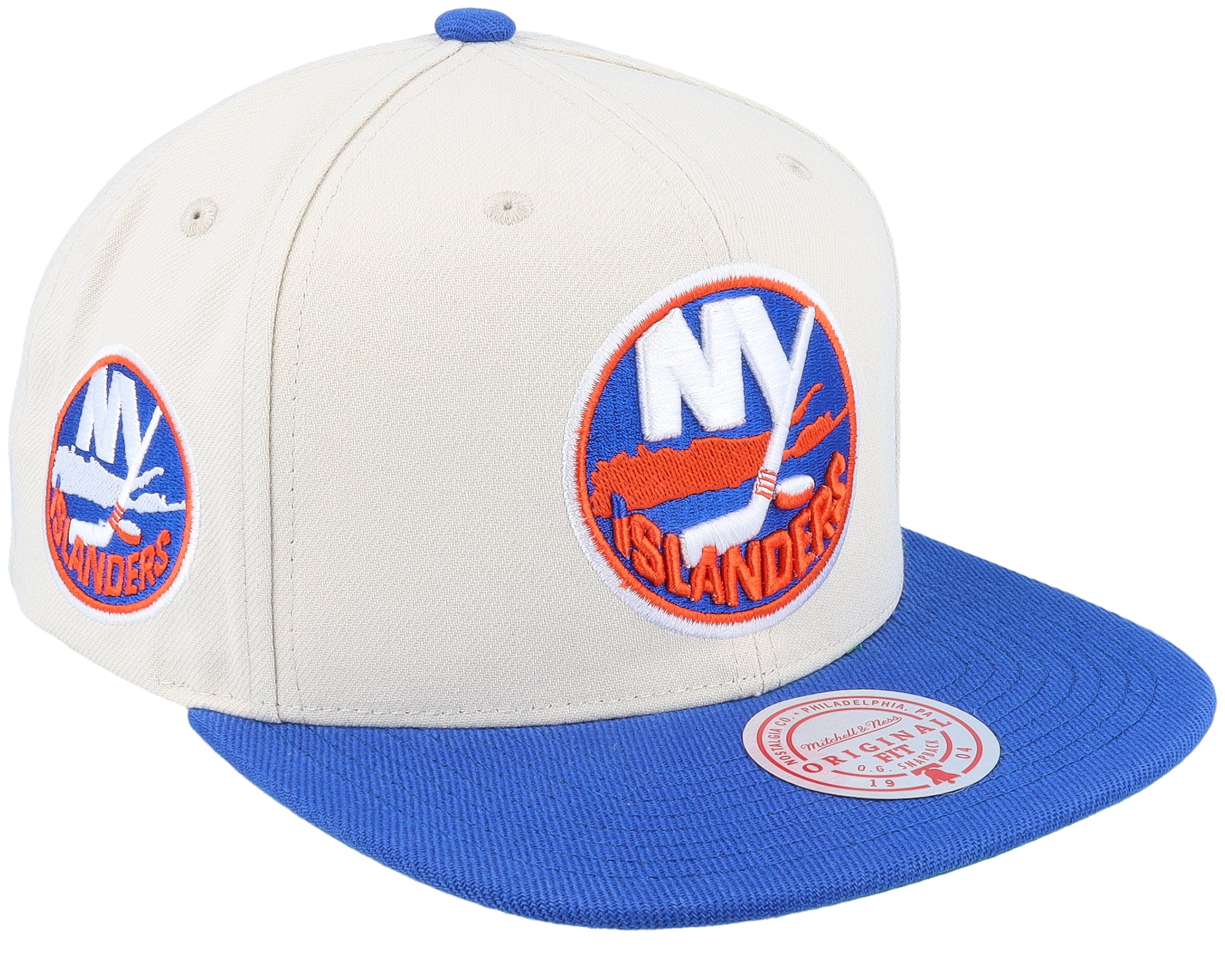 Mens Mitchell & Ness NHL VINTAGE OFF-WHITE SNAPBACK ISLANDERS