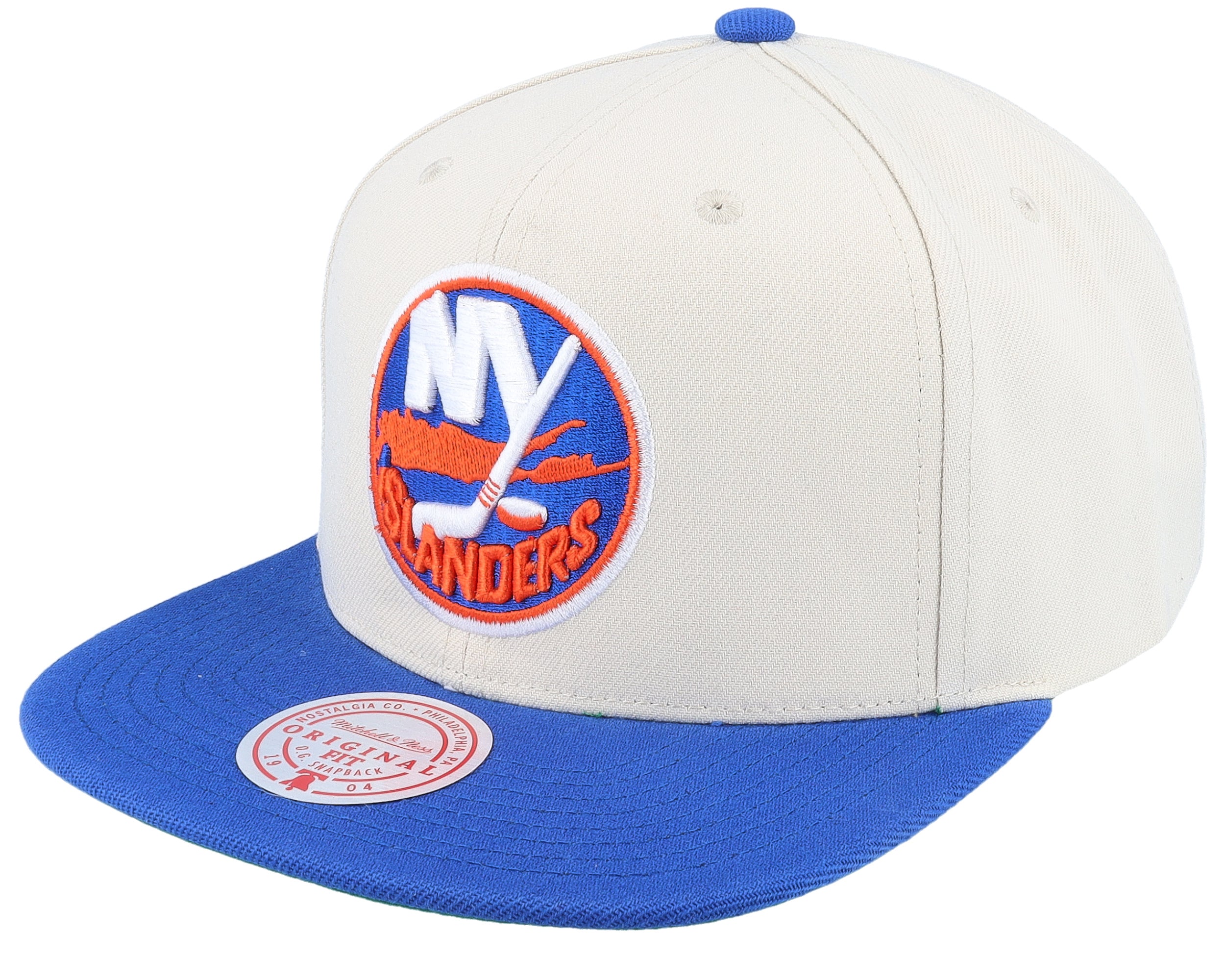 Mens Mitchell & Ness NHL VINTAGE OFF-WHITE SNAPBACK ISLANDERS