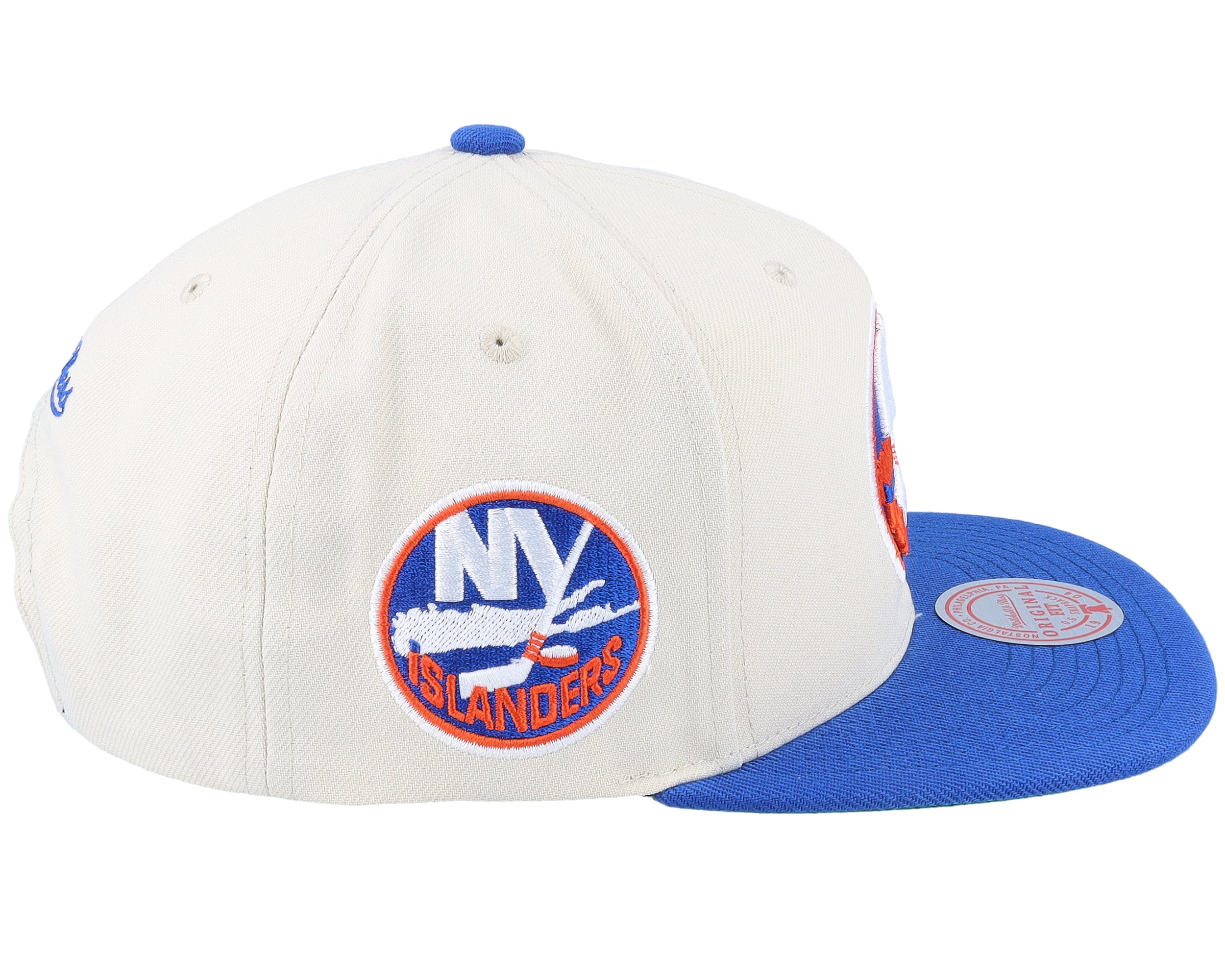 Mens Mitchell & Ness NHL VINTAGE OFF-WHITE SNAPBACK ISLANDERS