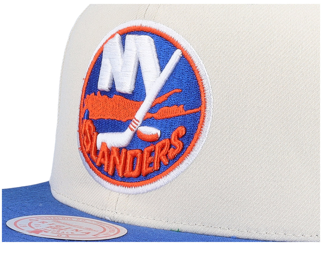 Mens Mitchell & Ness NHL VINTAGE OFF-WHITE SNAPBACK ISLANDERS