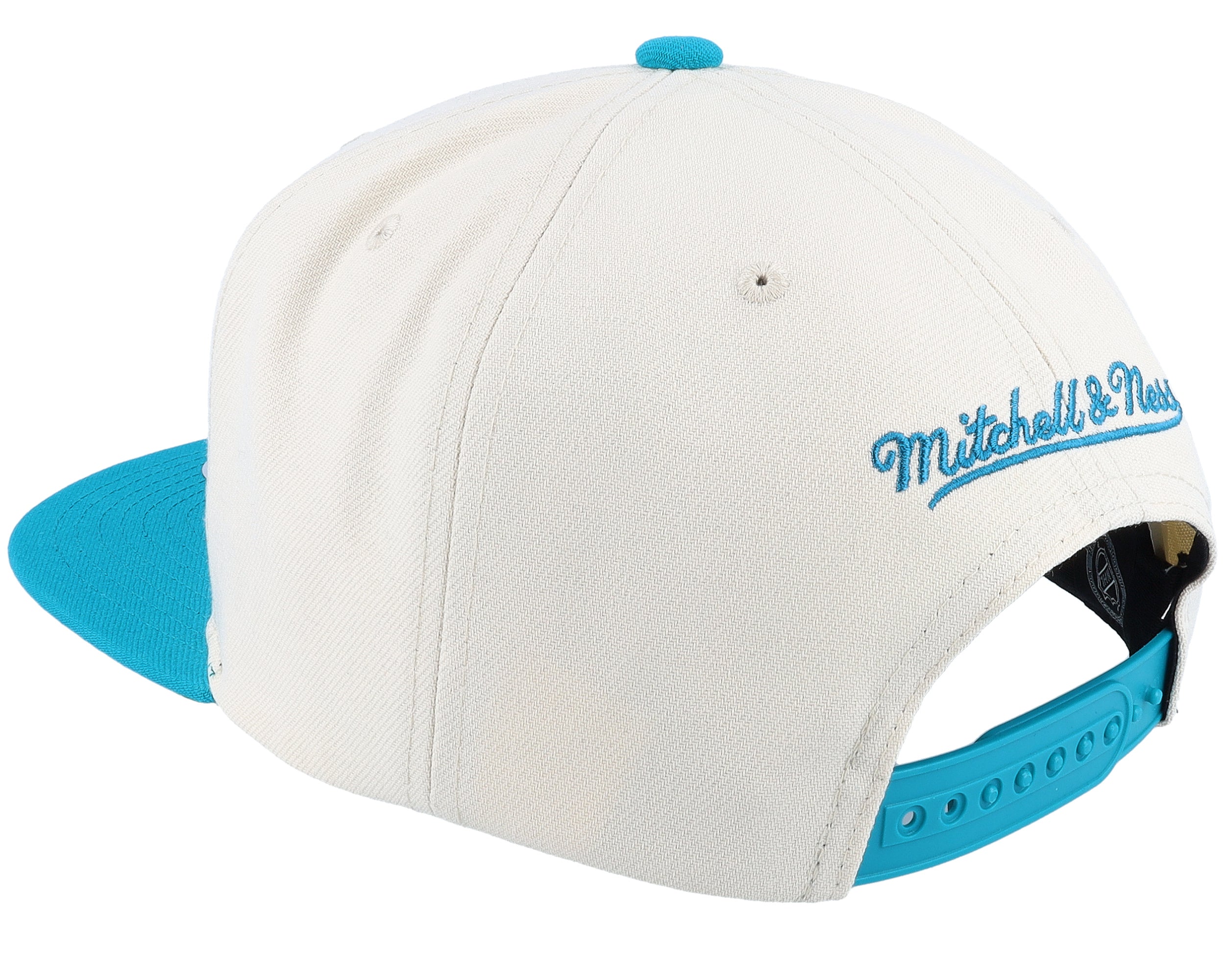 Mens Mitchell & Ness NHL VINTAGE OFF-WHITE SNAPBACK SHARKS