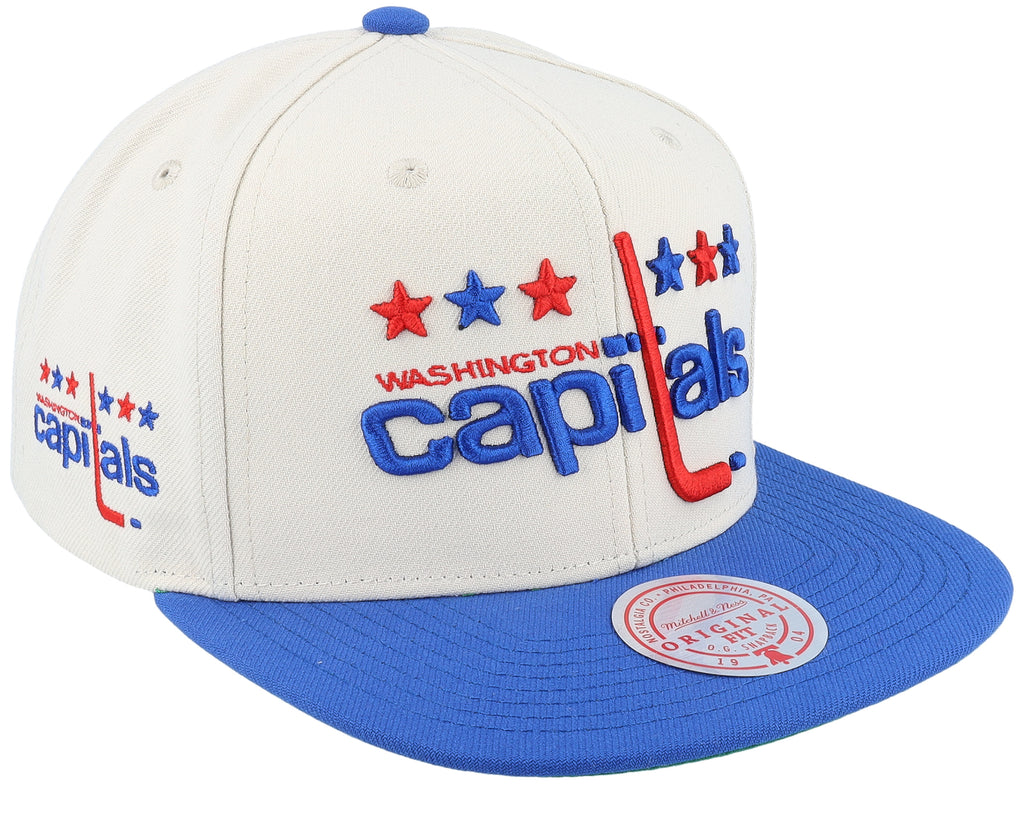 Mens Mitchell & Ness NHL VINTAGE OFF-WHITE SNAPBACK CAPITALS