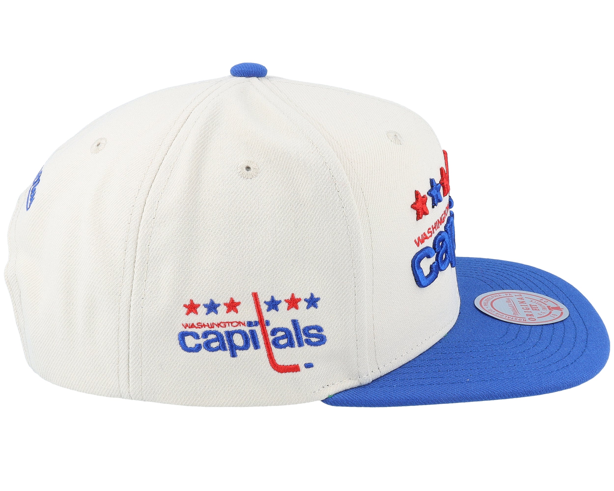 Mens Mitchell & Ness NHL VINTAGE OFF-WHITE SNAPBACK CAPITALS