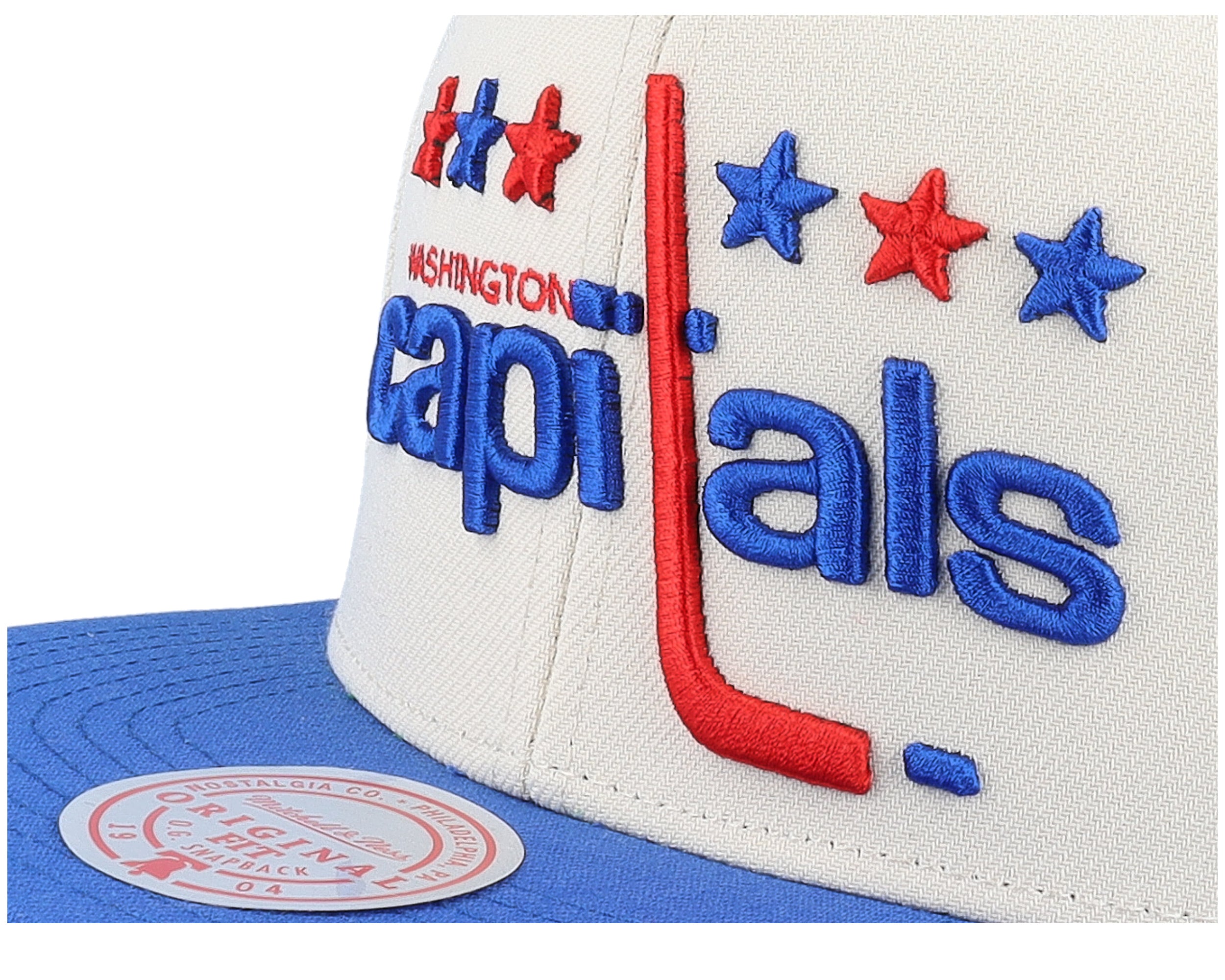Mens Mitchell & Ness NHL VINTAGE OFF-WHITE SNAPBACK CAPITALS
