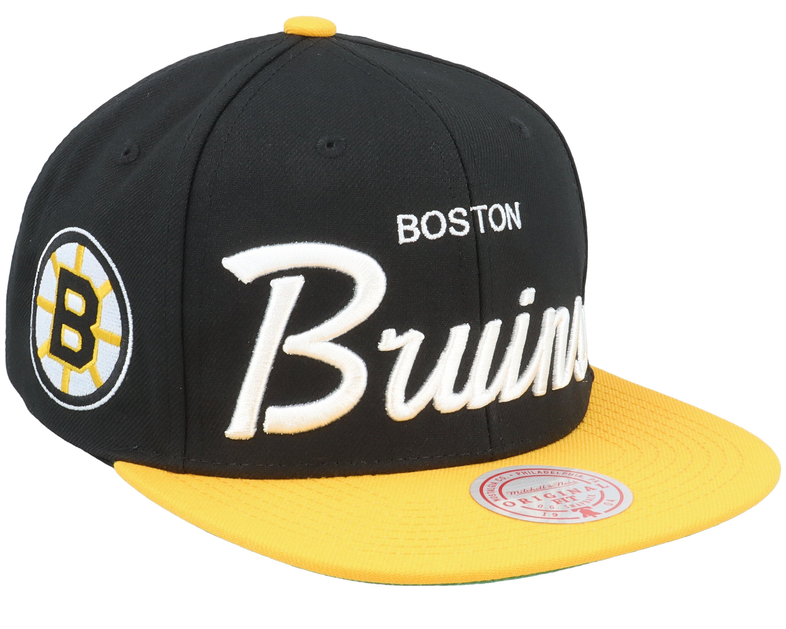 Mens Mitchell & Ness NHL VINTAGE SCRIPT SNAPBACK BRUINS