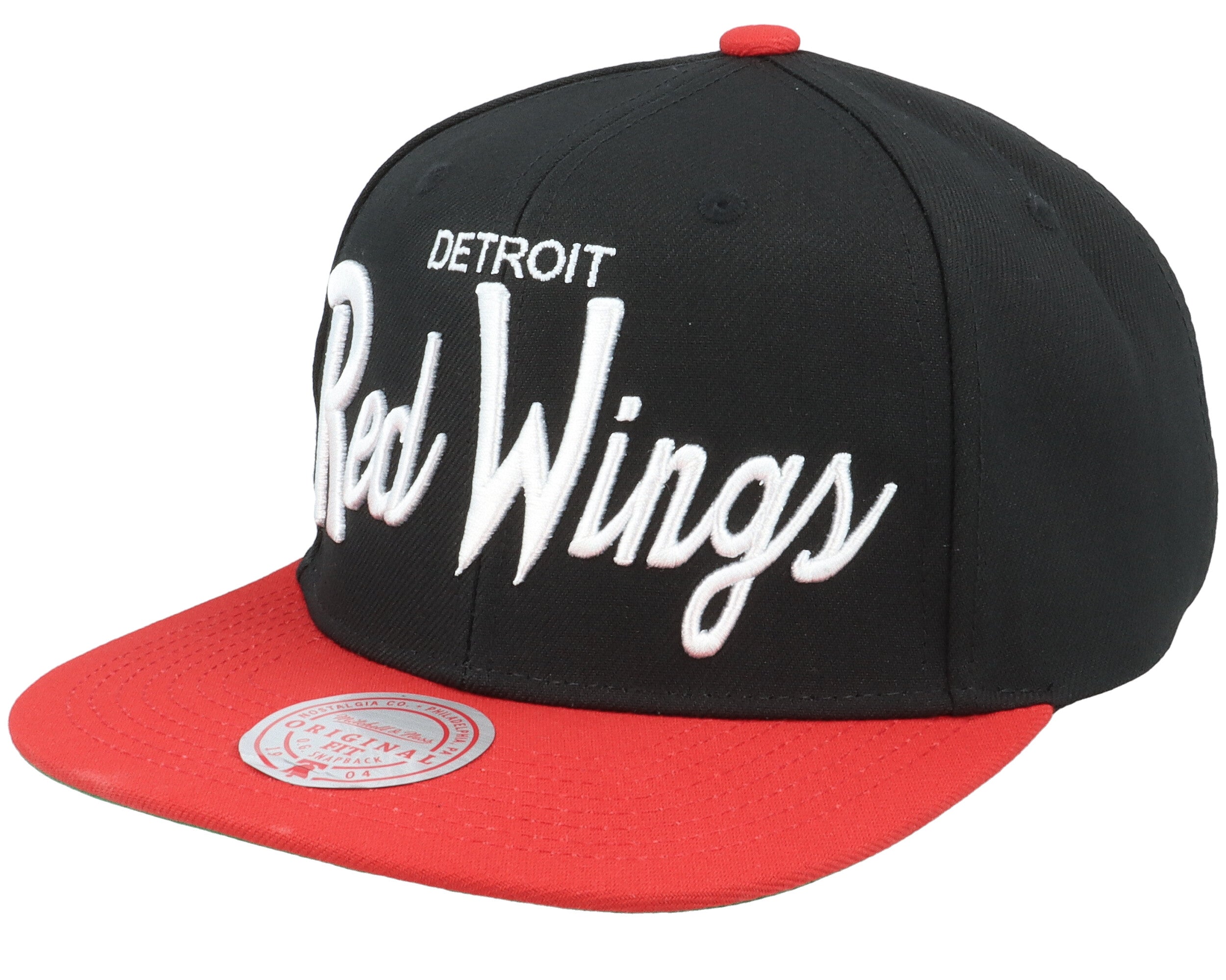 Mens Mitchell & Ness NHL VINTAGE SCRIPT SNAPBACK RED WINGS