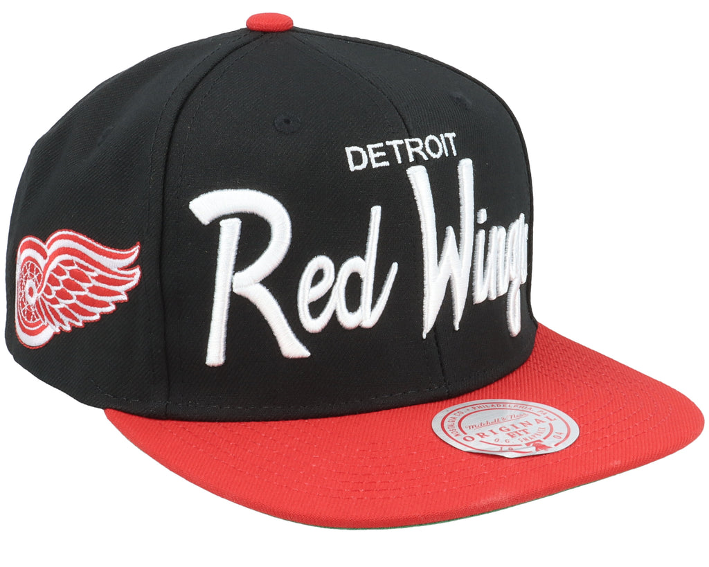 Mens Mitchell & Ness NHL VINTAGE SCRIPT SNAPBACK RED WINGS