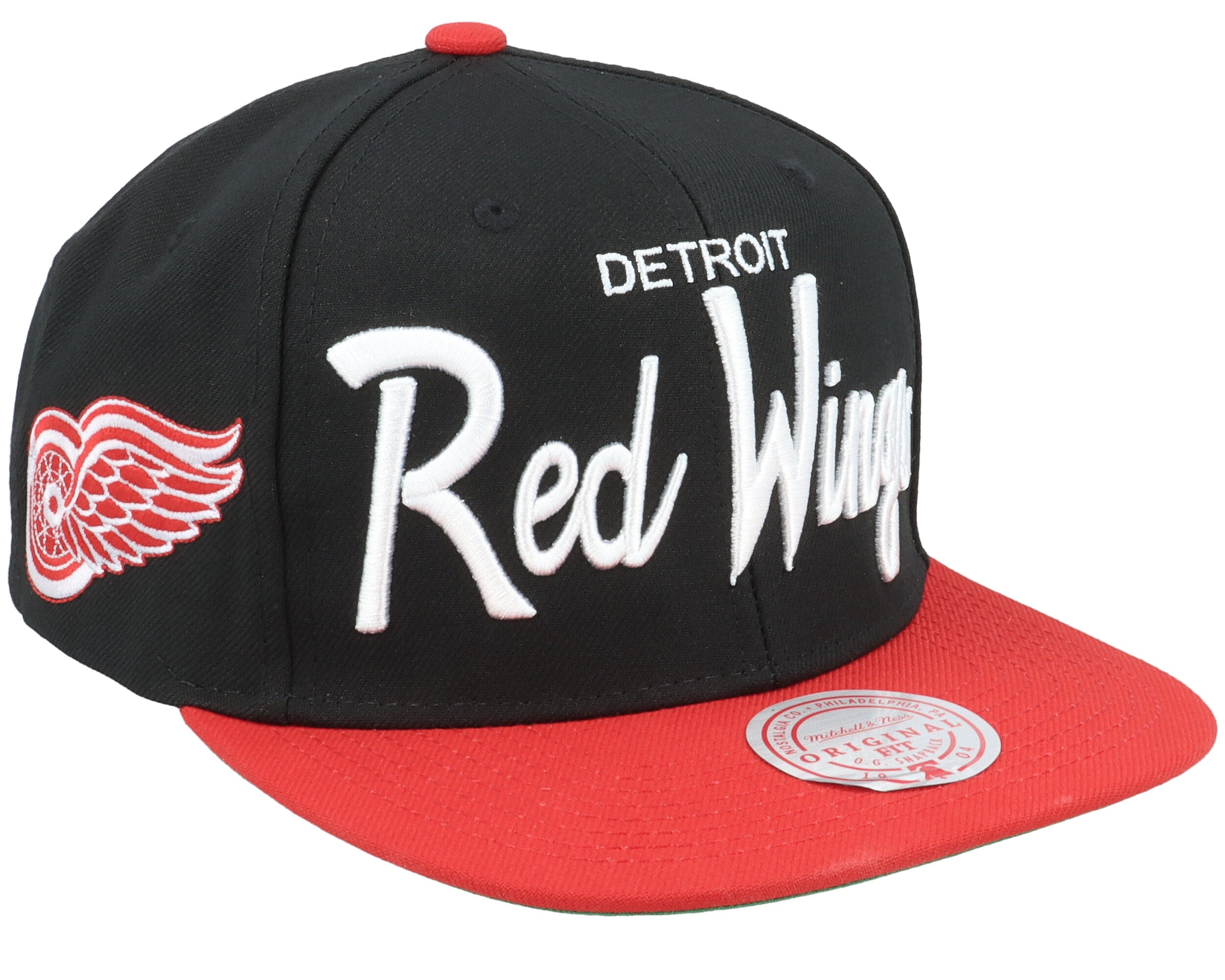 Mens Mitchell & Ness NHL VINTAGE SCRIPT SNAPBACK RED WINGS