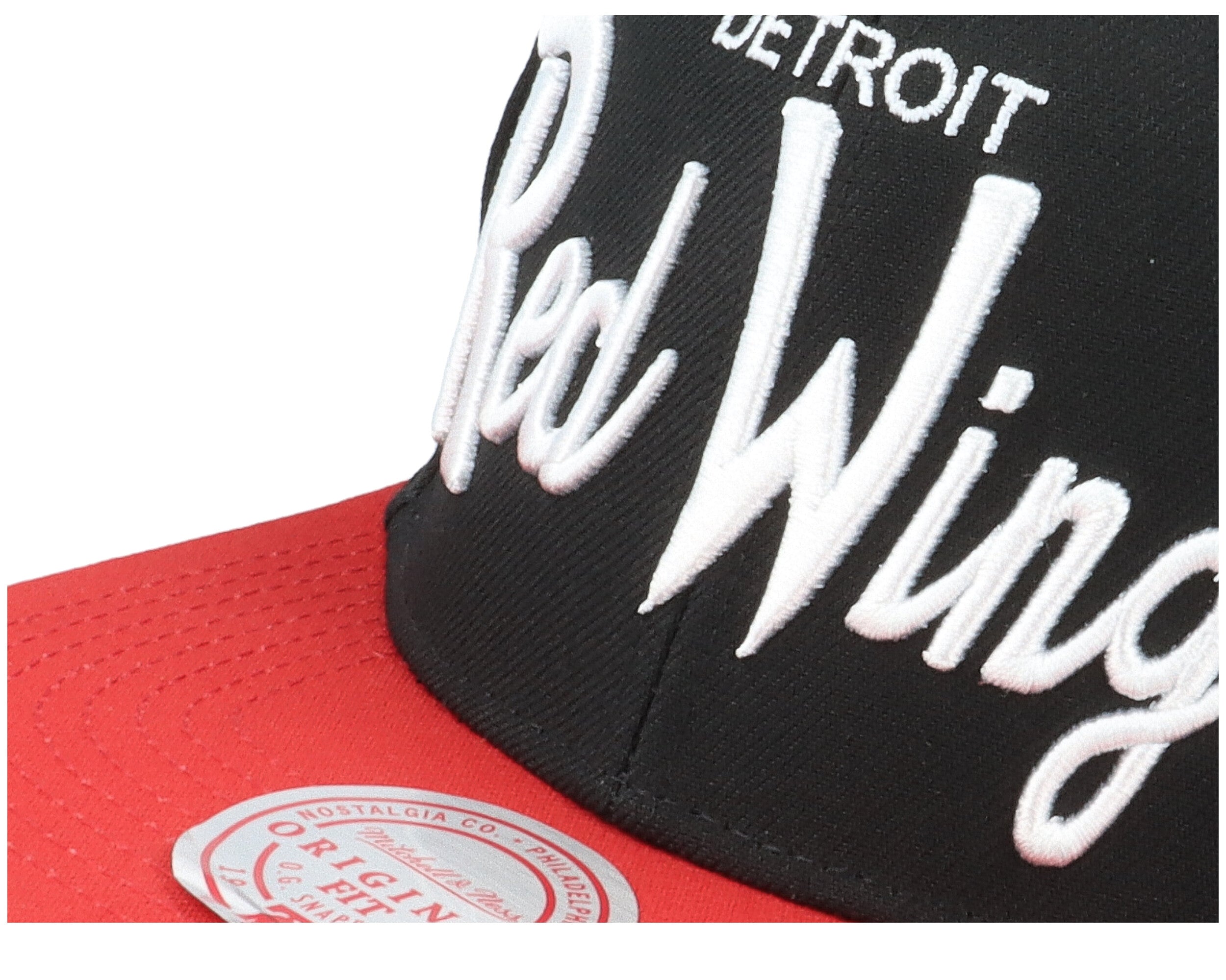 Mens Mitchell & Ness NHL VINTAGE SCRIPT SNAPBACK RED WINGS