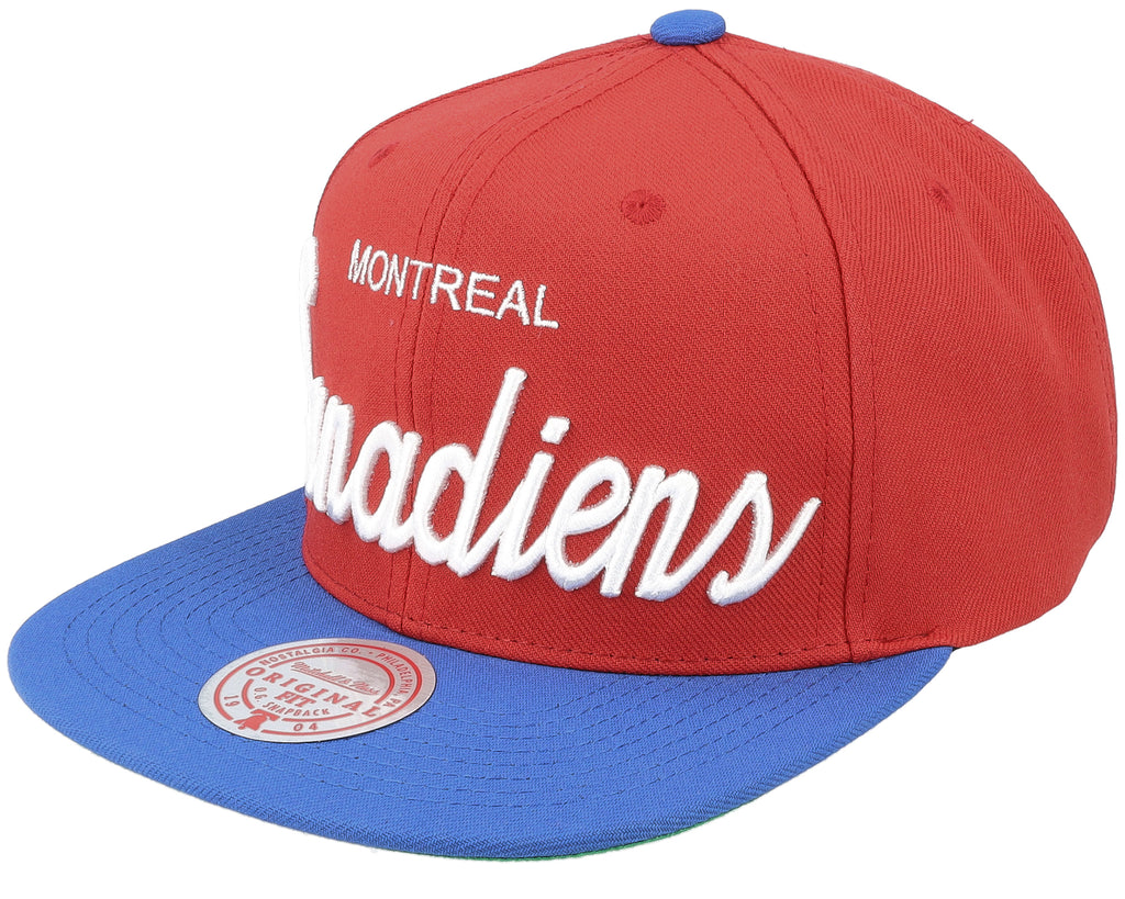 Mens Mitchell & Ness NHL VINTAGE SCRIPT SNAPBACK CANADIENS