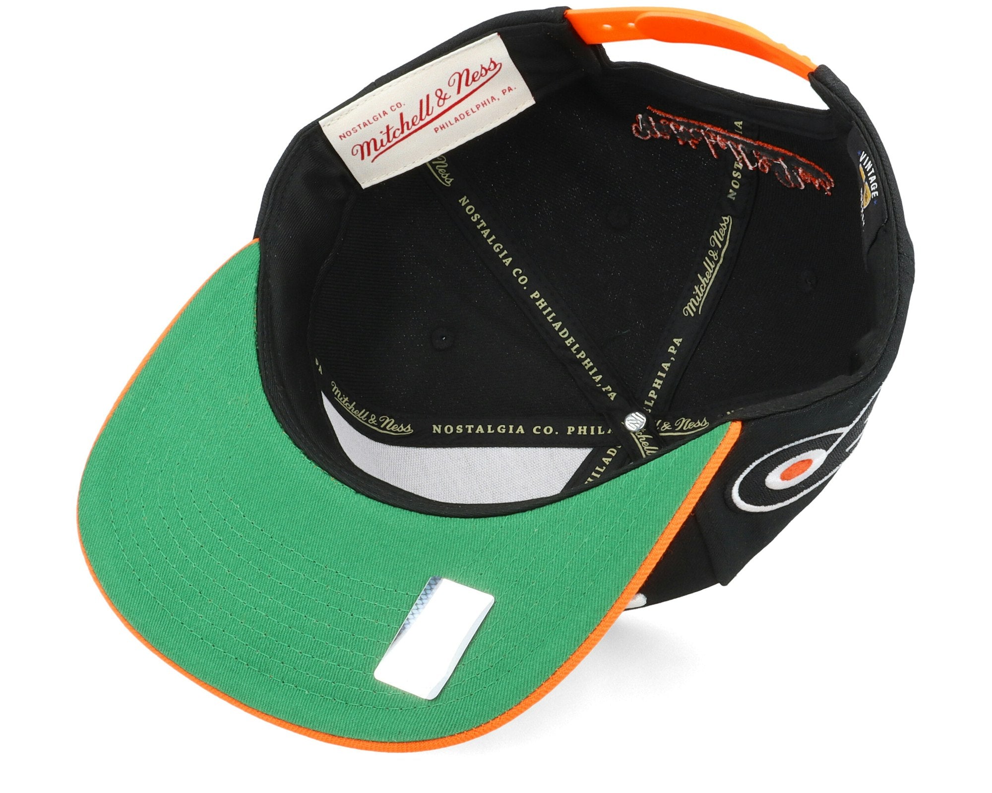 MENS MITCHELL & NESS NHL VINTAGE SCRIPT SNAPBACK FLYERS - BLACK