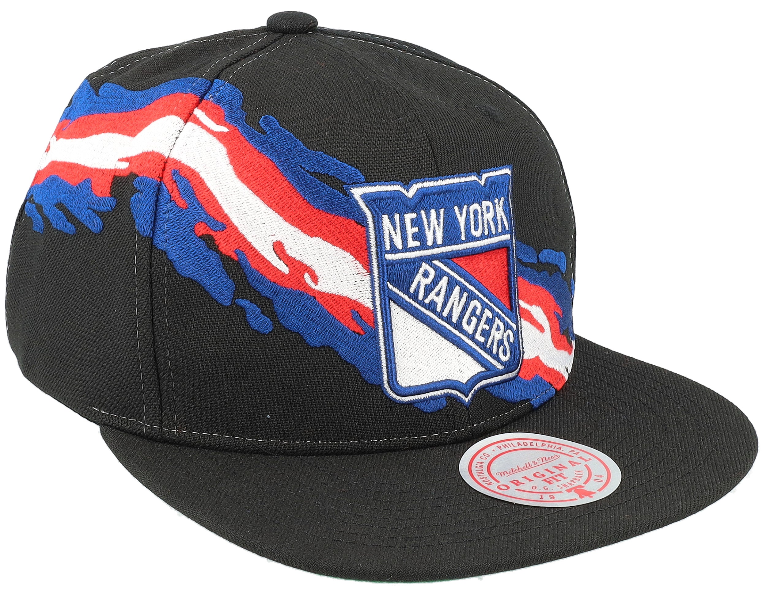 Mens Mitchell & Ness NHL VINTAGE PAINTBRUSH SNAPBACK RANGERS