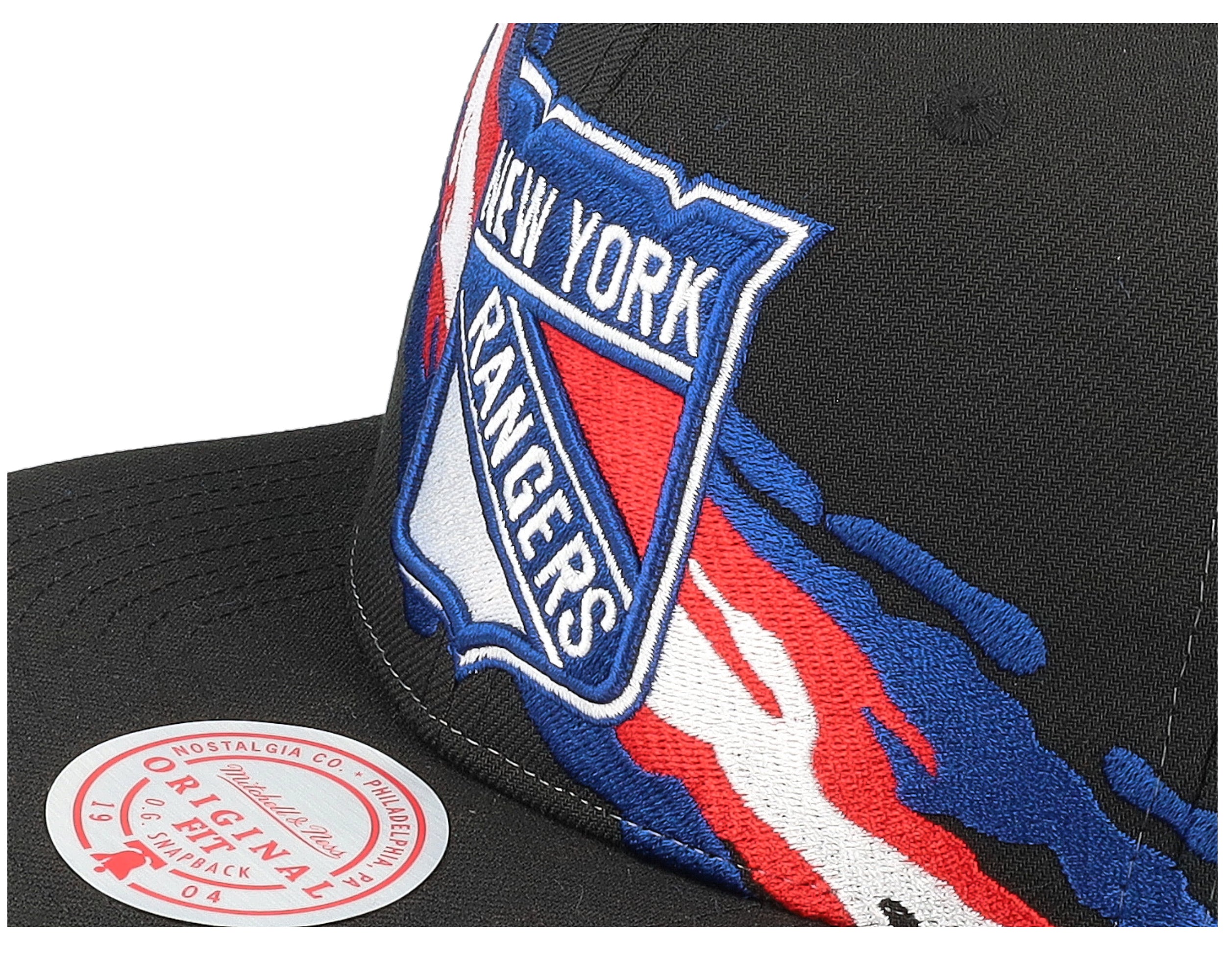 Mens Mitchell & Ness NHL VINTAGE PAINTBRUSH SNAPBACK RANGERS
