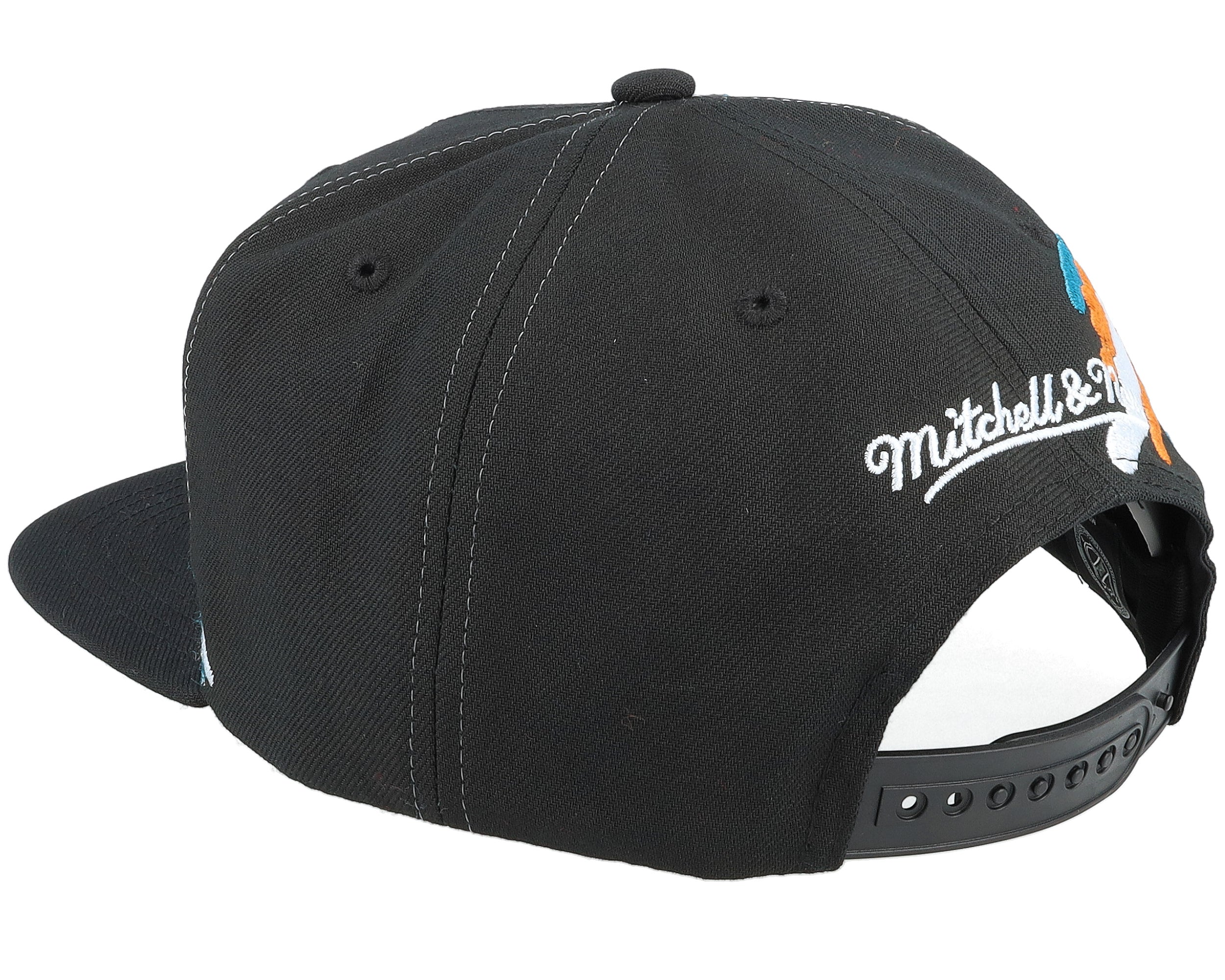 Mens Mitchell & Ness NHL VINTAGE PAINTBRUSH SNAPBACK SHARKS
