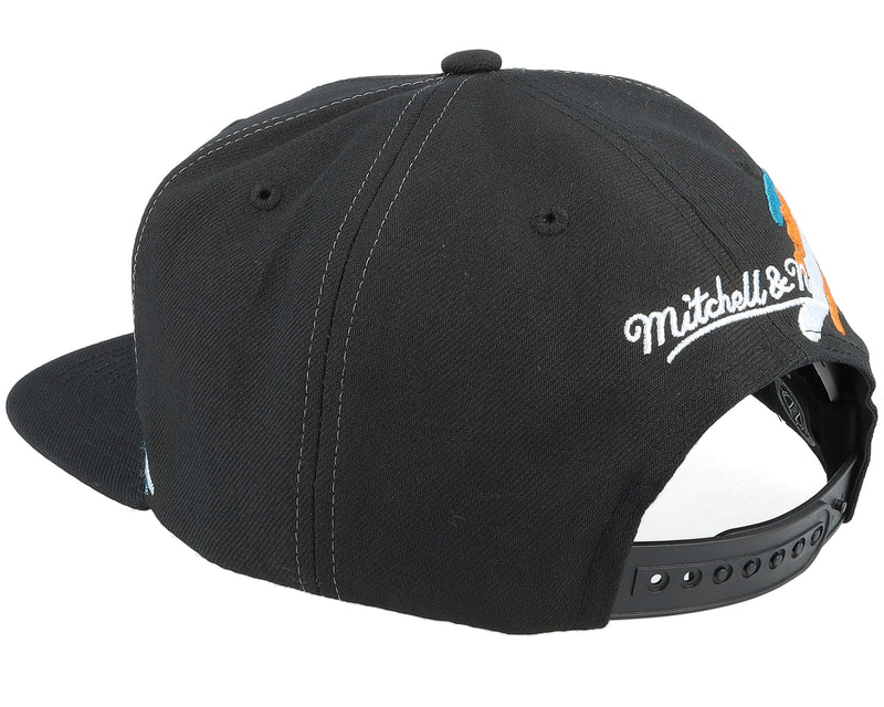 Mens Mitchell & Ness NHL VINTAGE PAINTBRUSH SNAPBACK SHARKS