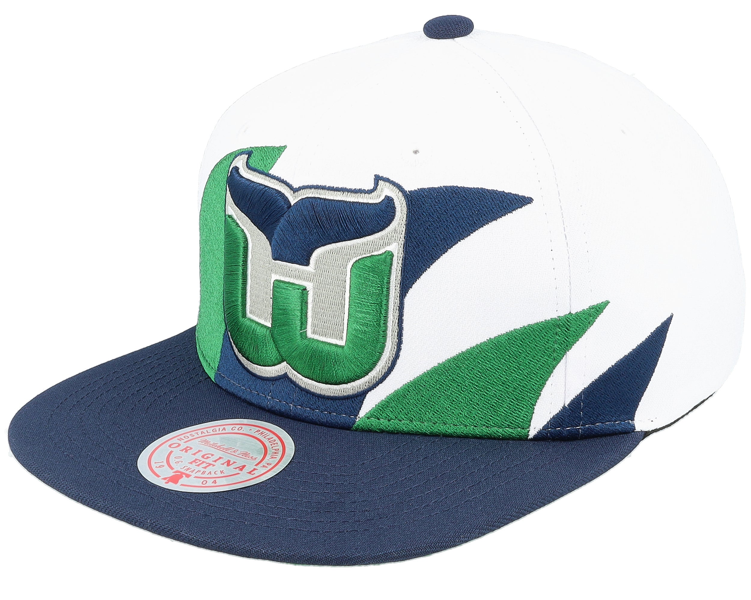 Mens Mitchell & Ness NHL VINTAGE SHARKTOOTH SNAPBACK WHALERS