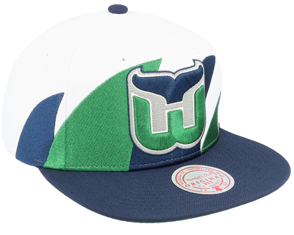 Mens Mitchell & Ness NHL VINTAGE SHARKTOOTH SNAPBACK WHALERS