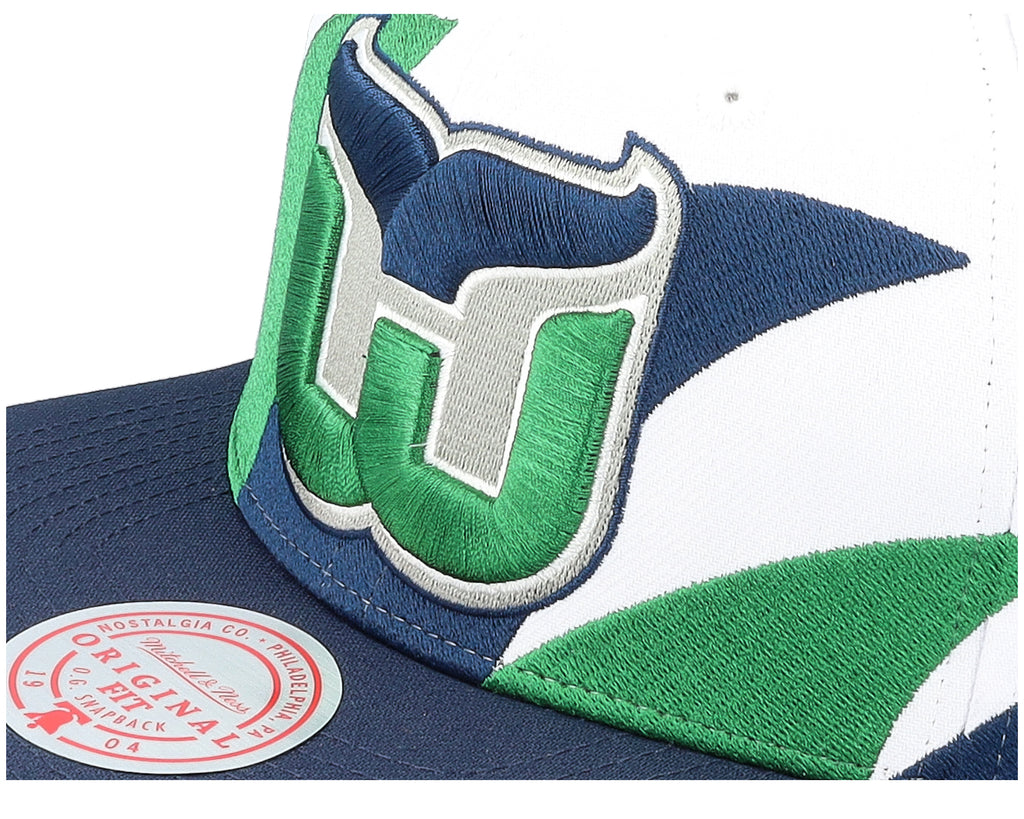 Mens Mitchell & Ness NHL VINTAGE SHARKTOOTH SNAPBACK WHALERS