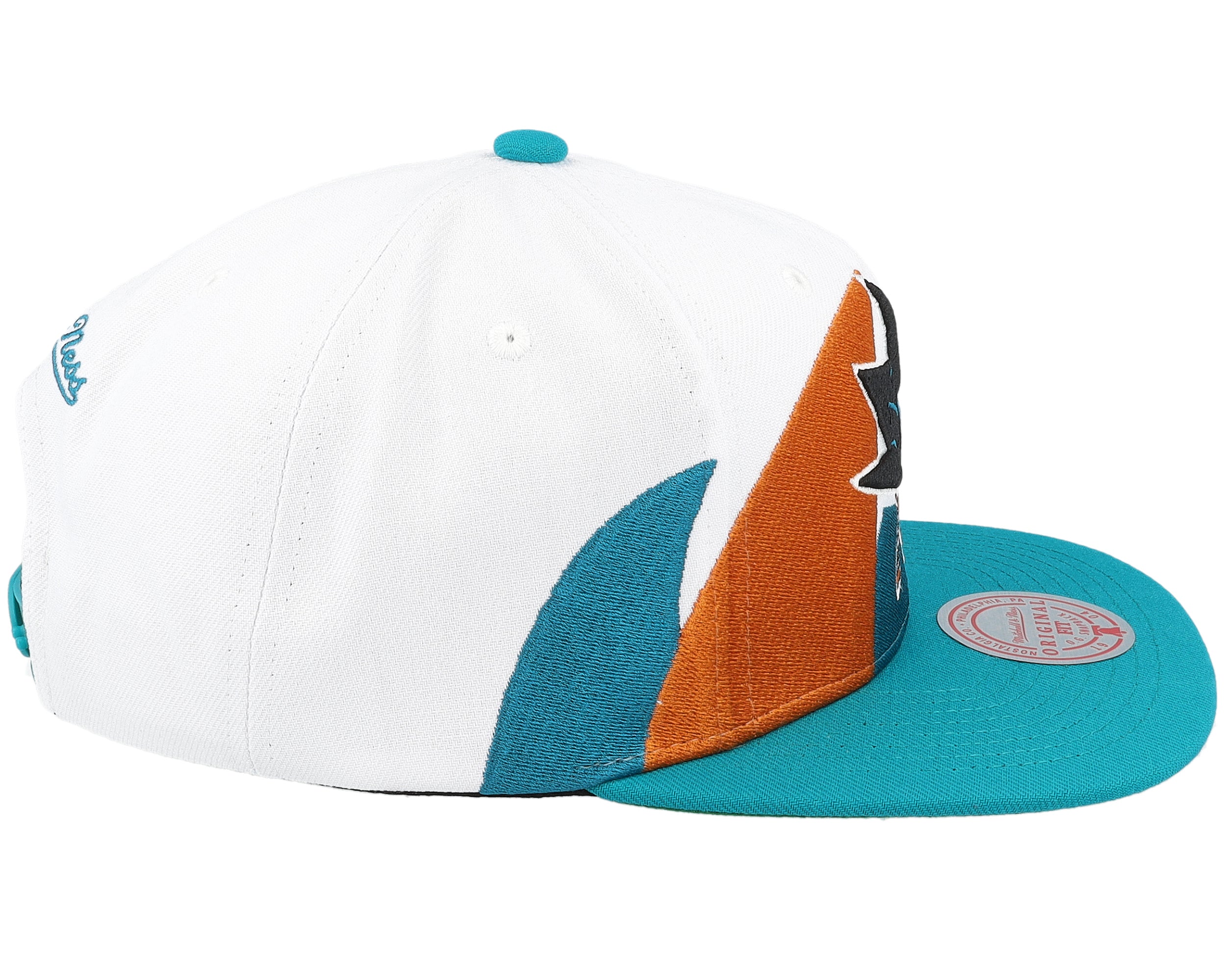 Mens Mitchell & Ness NHL VINTAGE SHARKTOOTH SNAPBACK SHARKS