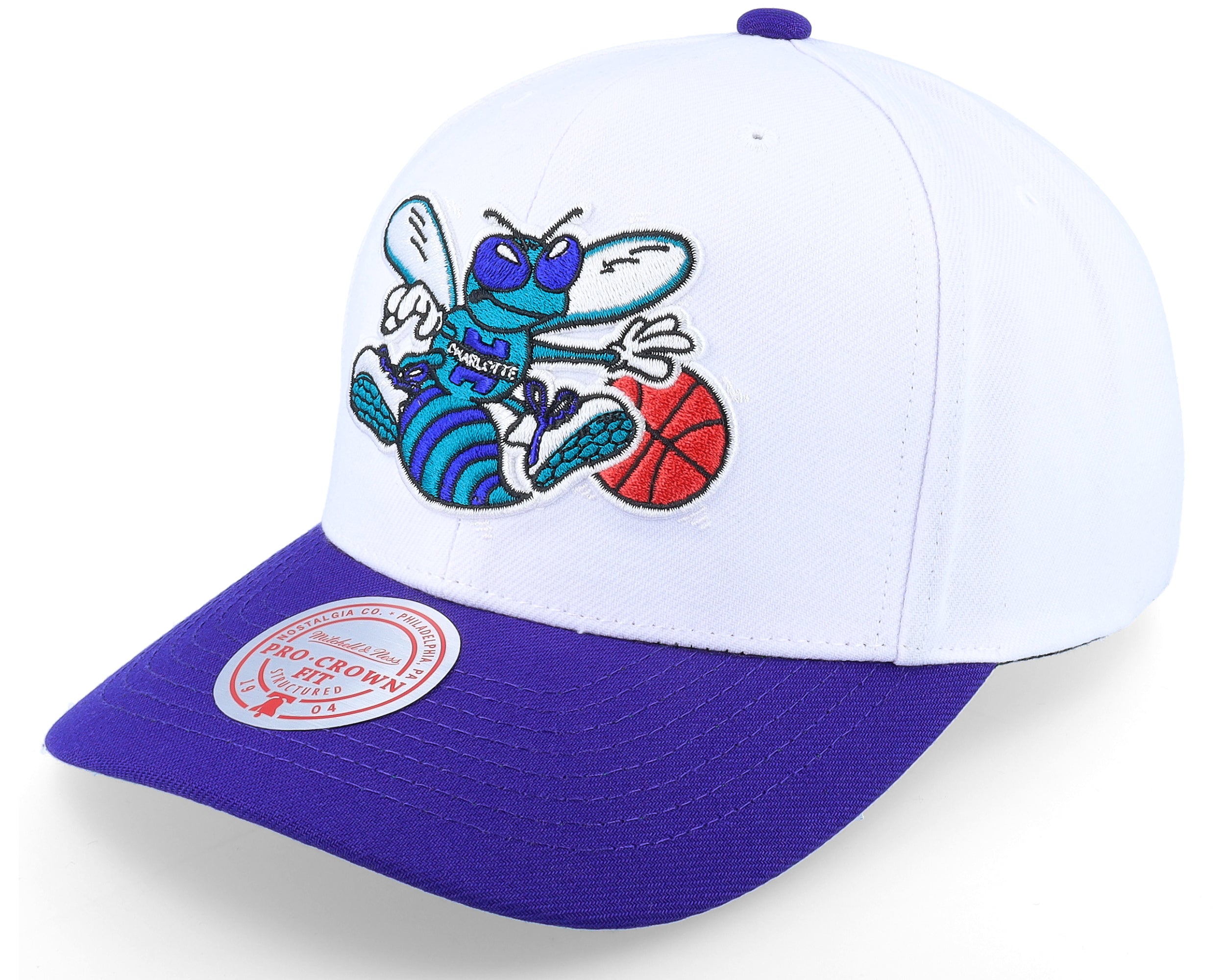 Mens Mitchell & Ness NBA TEAM 2 TONE 2.0 PRO SNAPBACK HWC HORNETS
