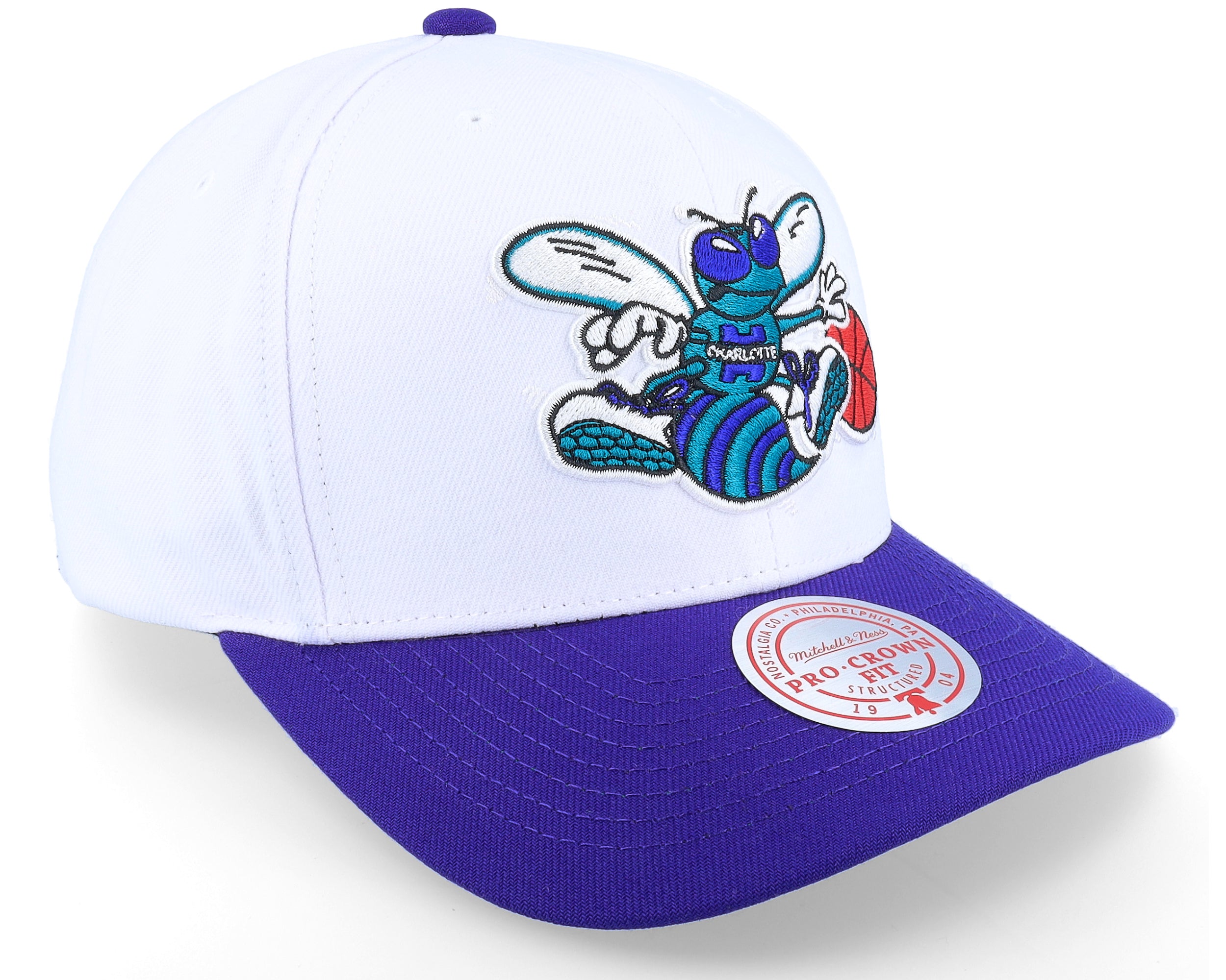 Mens Mitchell & Ness NBA TEAM 2 TONE 2.0 PRO SNAPBACK HWC HORNETS