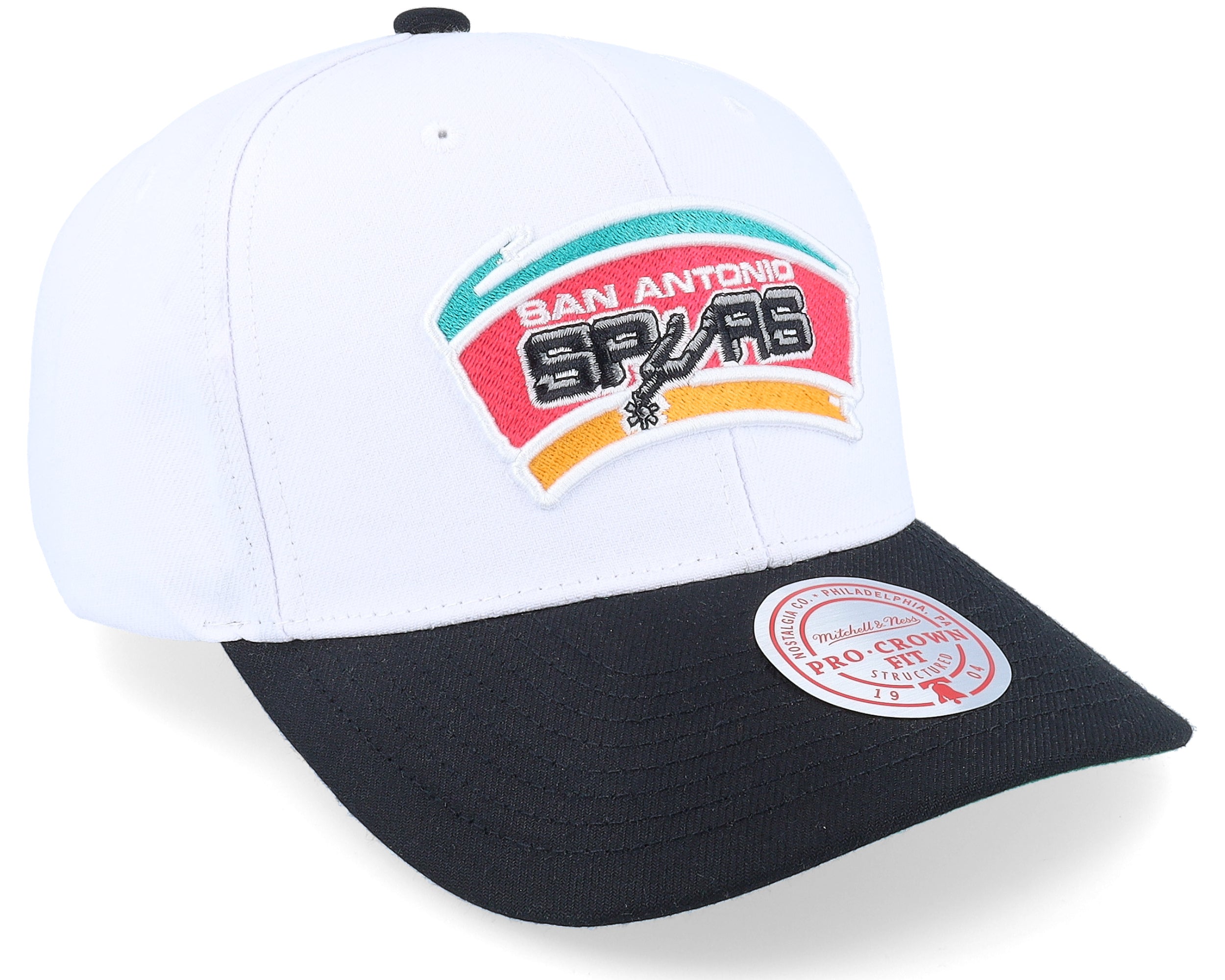 MENS MITCHELL & NESS NBA TEAM 2 TONE 2.0 PRO SNAPBACK HWC SPURS