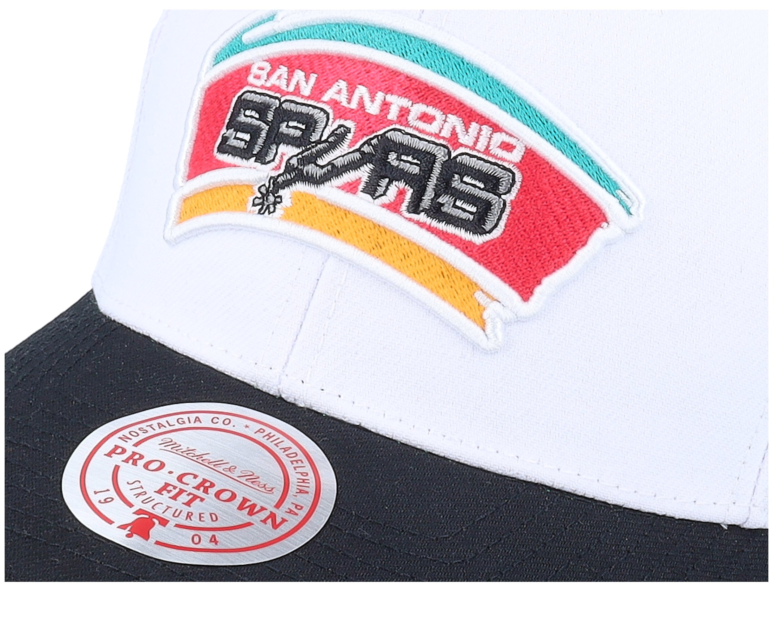 MENS MITCHELL & NESS NBA TEAM 2 TONE 2.0 PRO SNAPBACK HWC SPURS