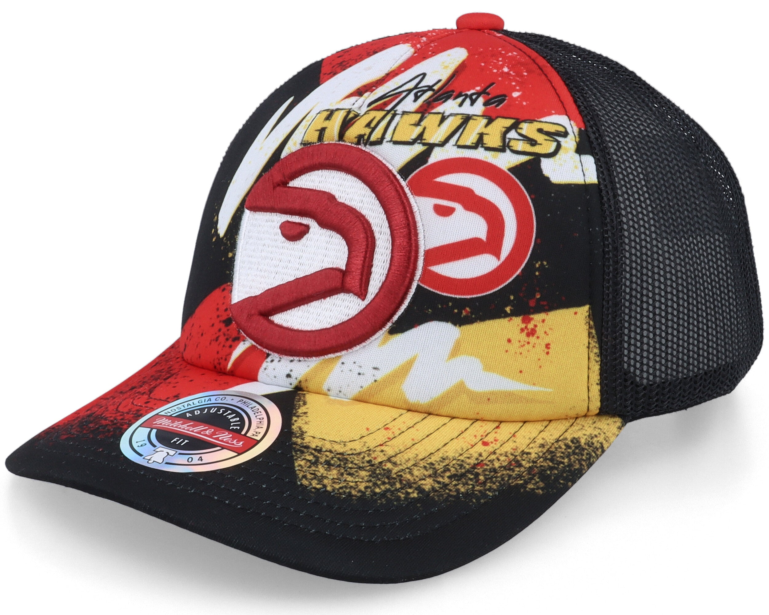 [HHSS2993-AHAYYPPPBLCK] MENS NBA ATLANTA HAWKS HYPER TRUCKER SNAPBACK