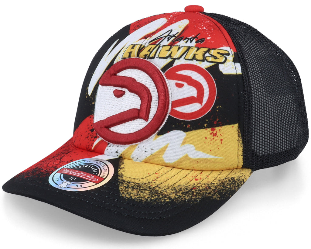 MENS MITCHELL & NESS NBA HYPER TRUCKER SNAPBACK HWC ROCKETS - BLACK