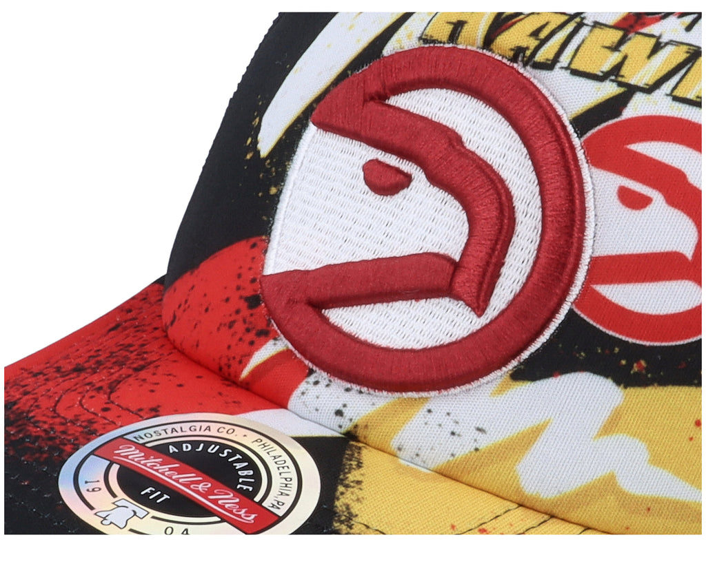 MENS MITCHELL & NESS NBA HYPER TRUCKER SNAPBACK HWC ROCKETS - BLACK