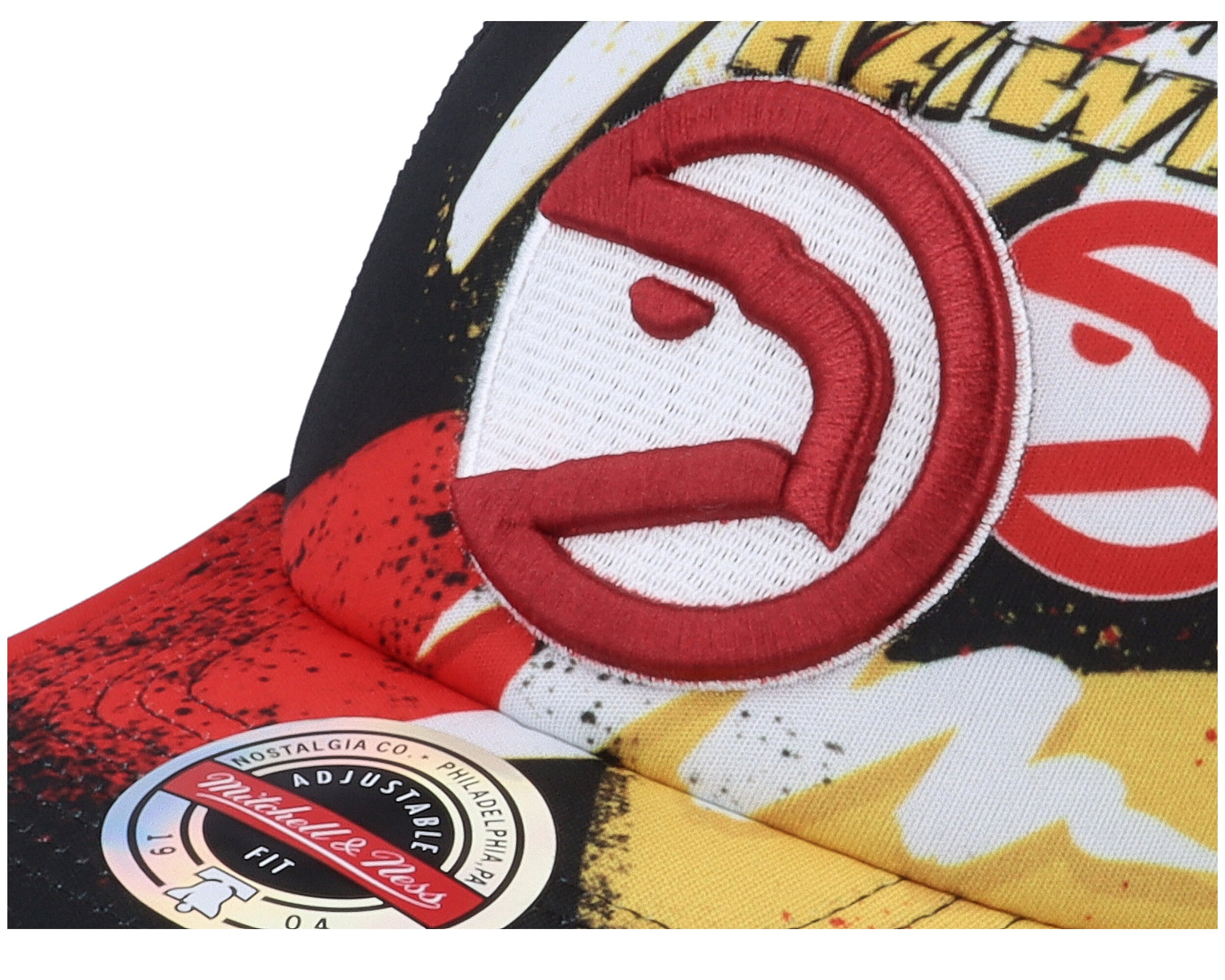 MENS MITCHELL & NESS NBA HYPER TRUCKER SNAPBACK HWC ROCKETS - BLACK