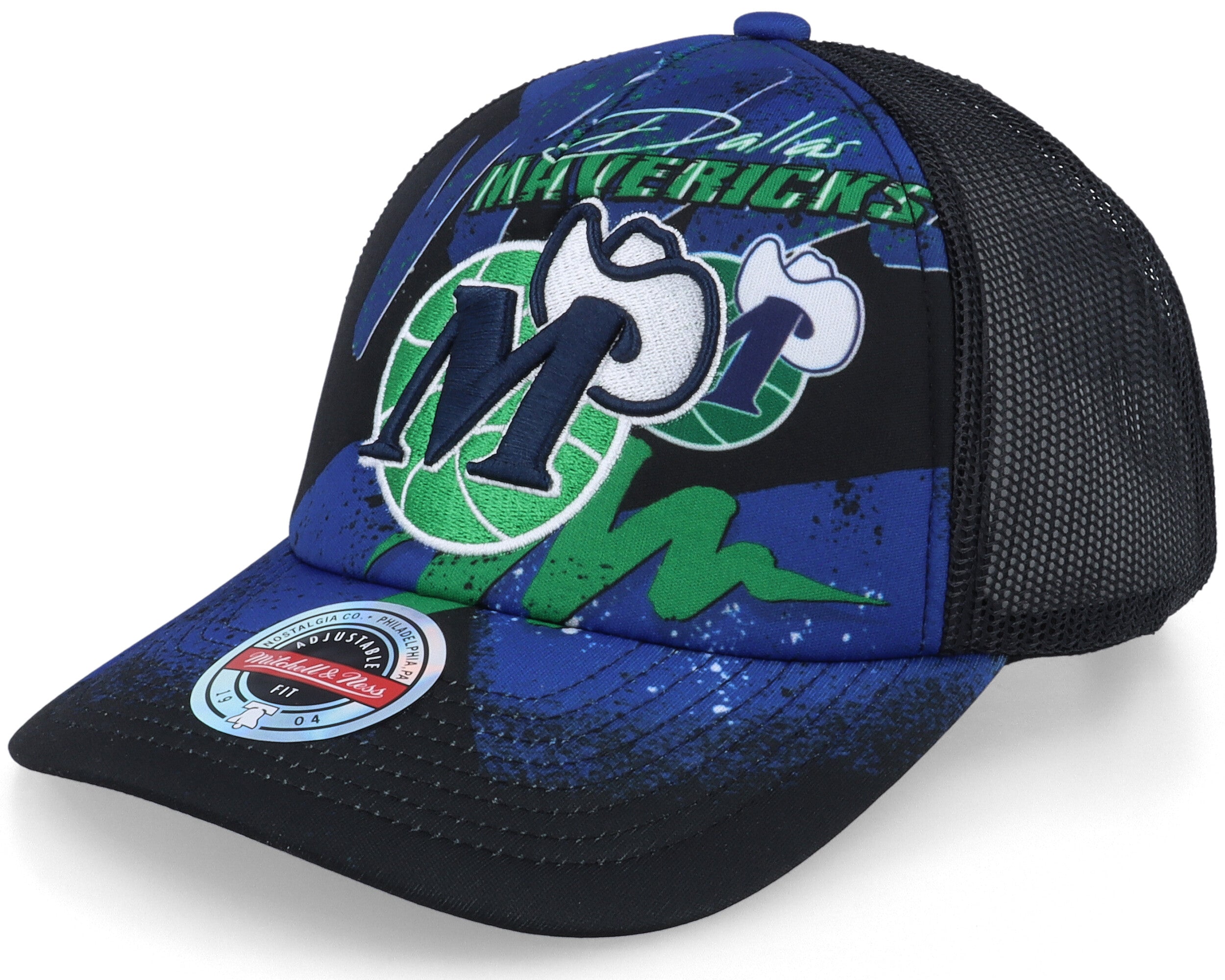[HHSS2993-DMAYYPPPBLCK] MENS NBA DALLAS MAVERICKS HYPER TRUCKER SNAPBACK