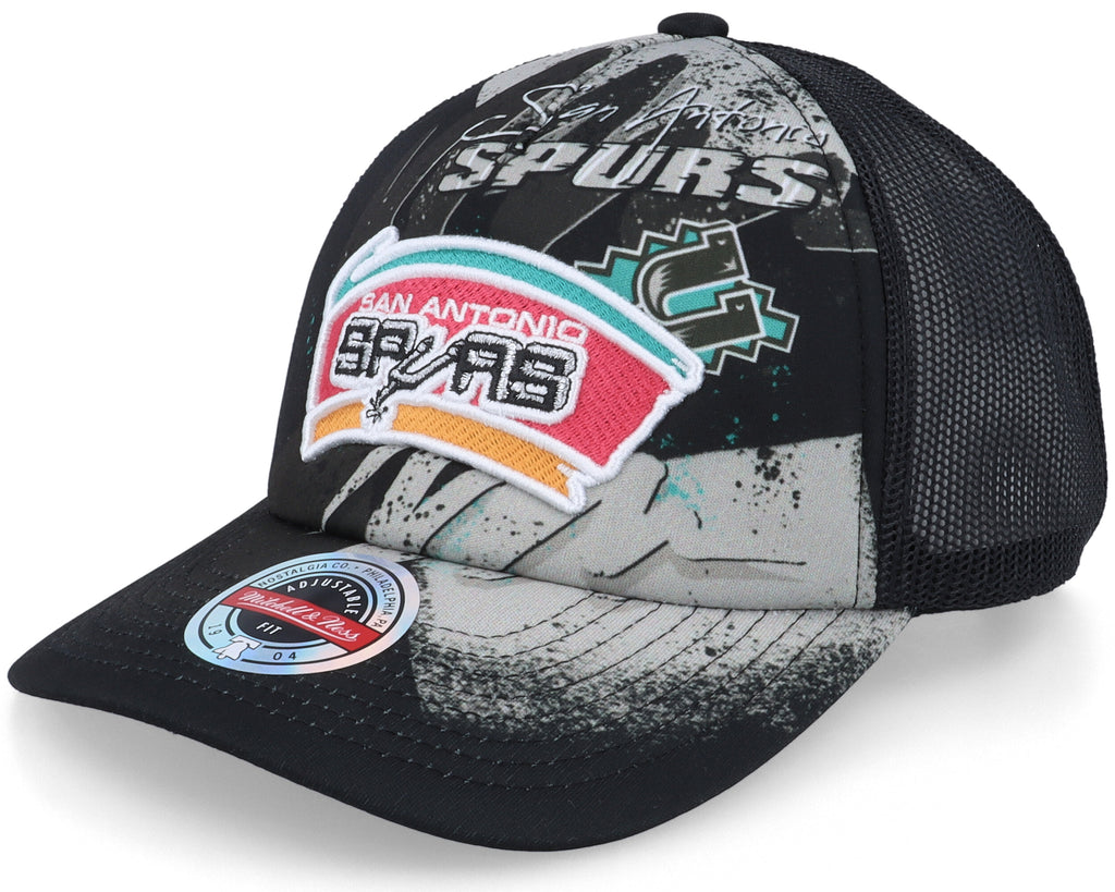 [HHSS2993-SASYYPPPBLCK] MENS NBA SAN ANTONIO SPURS HYPER TRUCKER SNAPBACK