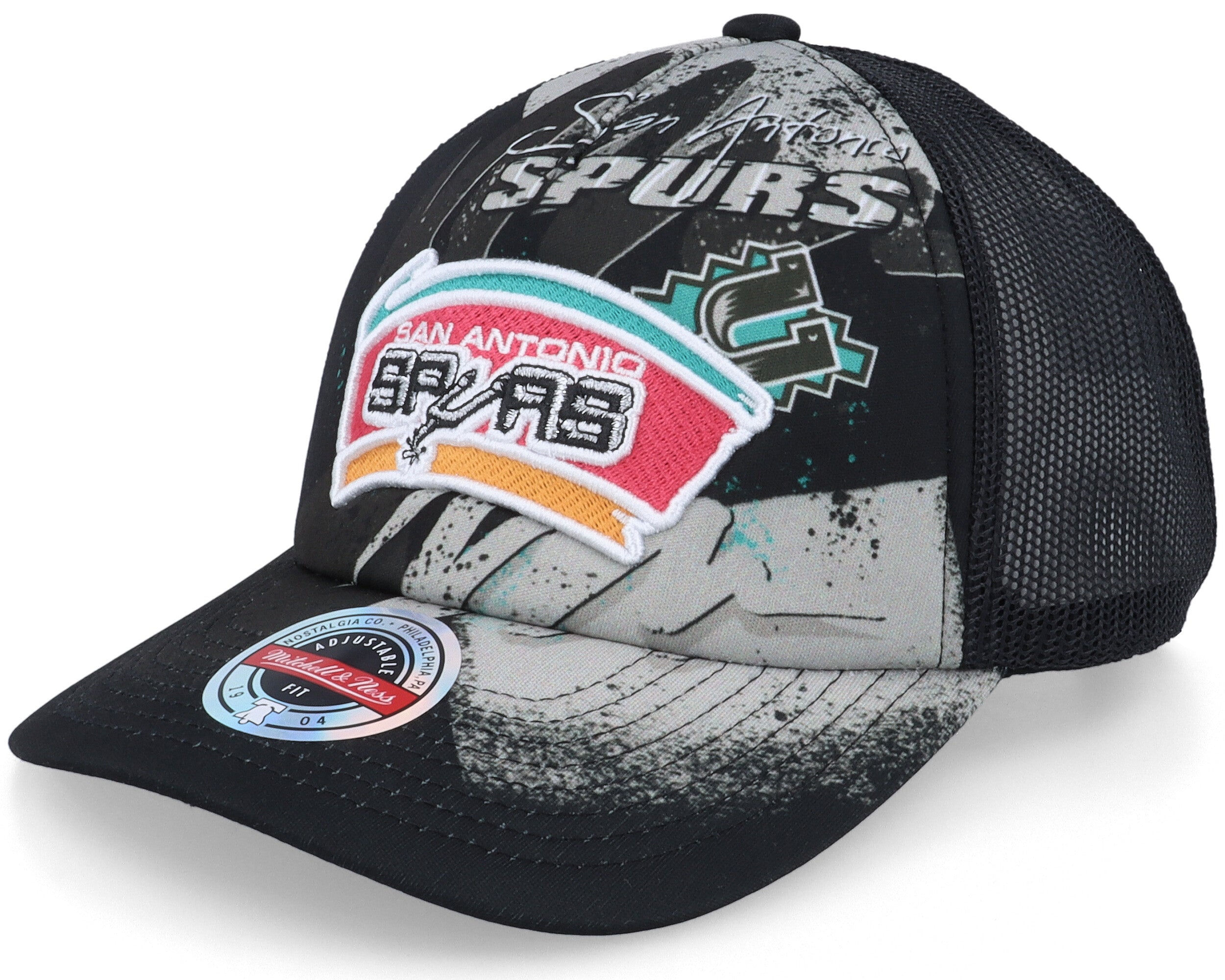 [HHSS2993-SASYYPPPBLCK] MENS NBA SAN ANTONIO SPURS HYPER TRUCKER SNAPBACK