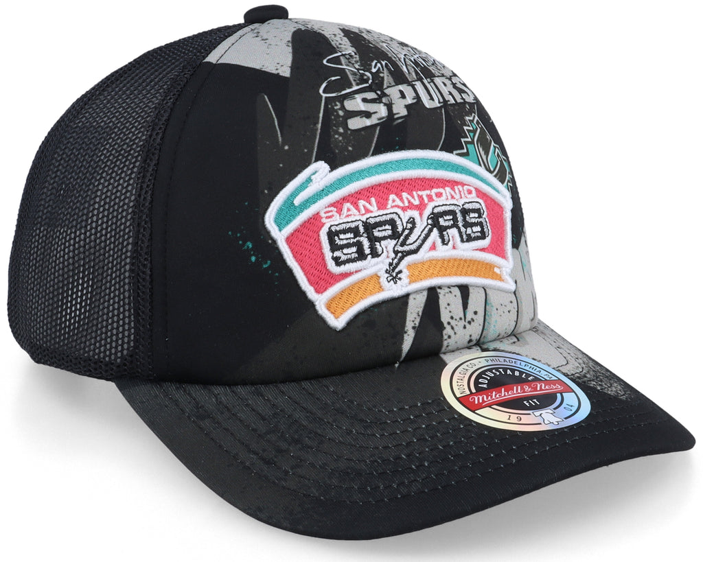 [HHSS2993-SASYYPPPBLCK] MENS NBA SAN ANTONIO SPURS HYPER TRUCKER SNAPBACK