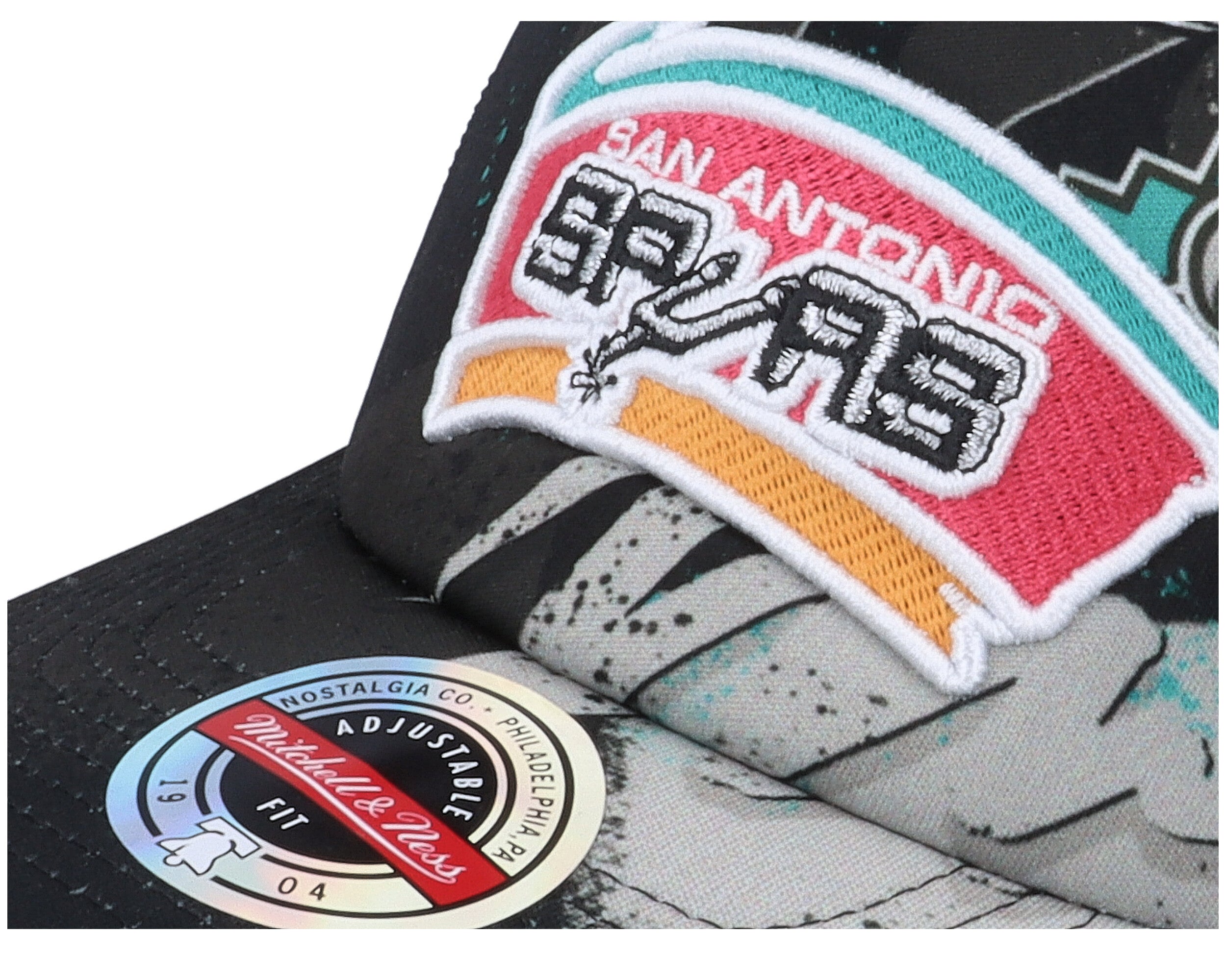 [HHSS2993-SASYYPPPBLCK] MENS NBA SAN ANTONIO SPURS HYPER TRUCKER SNAPBACK